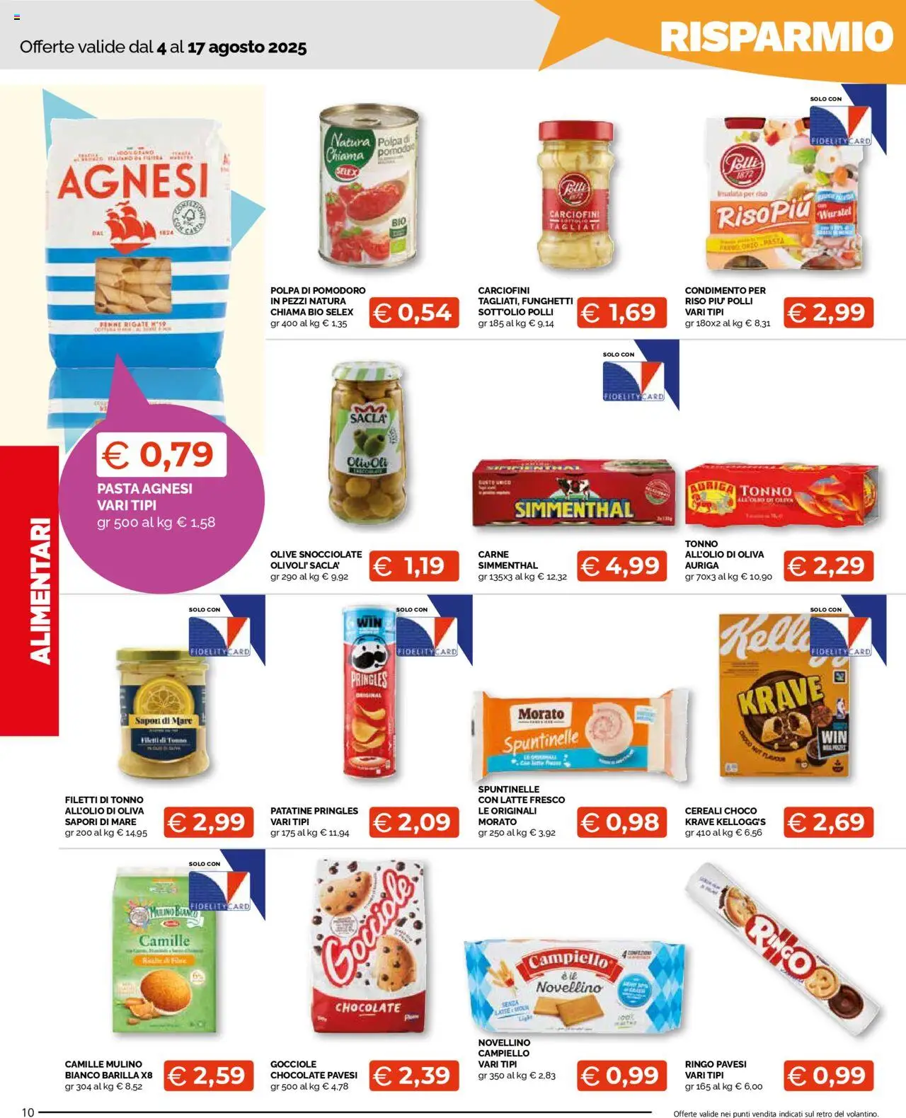 Volantino Mercatò del 04.08.2025 | Pagina: 10 | Prodotti: Insalata, Olio, Wurstel, Gioco