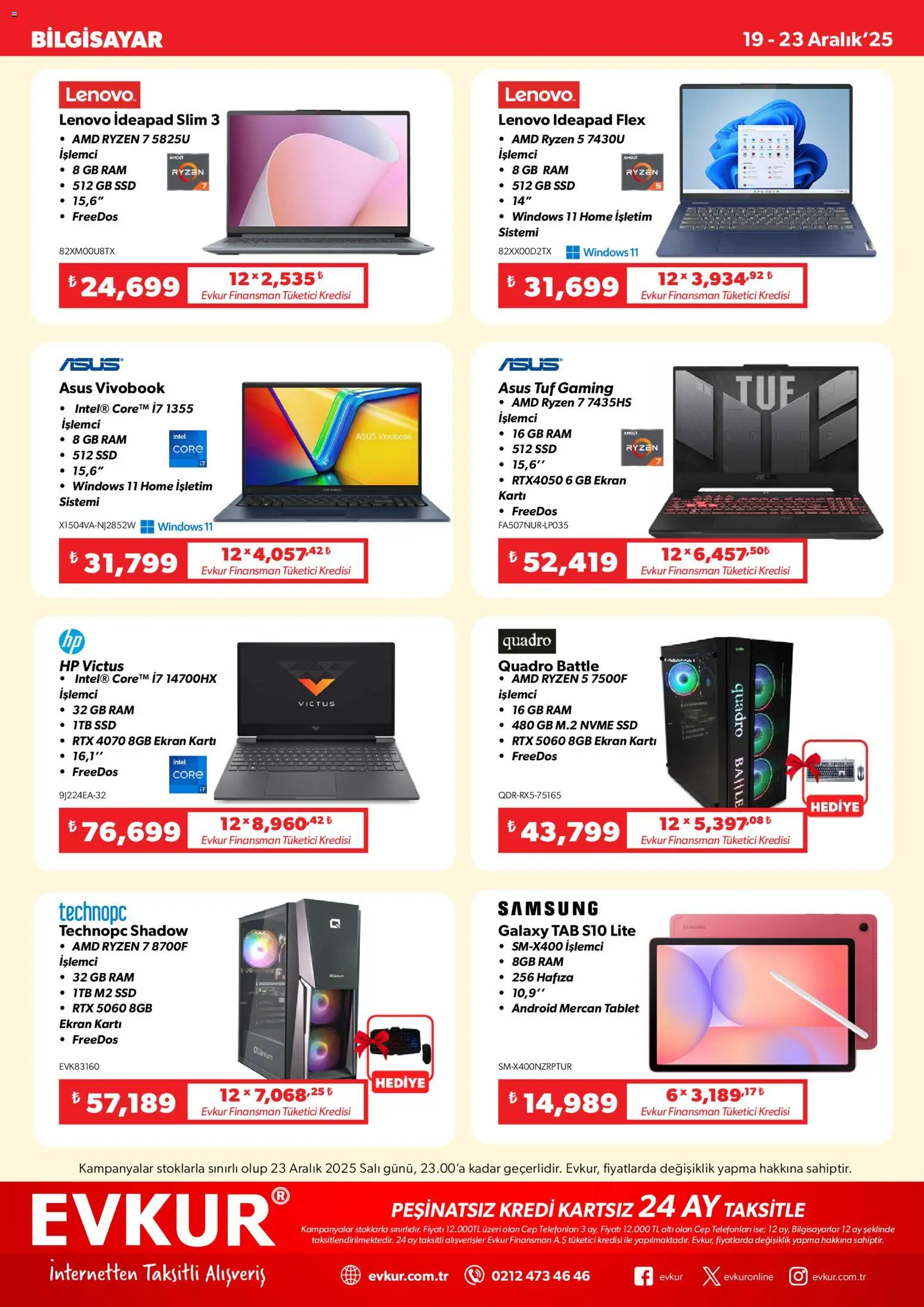 Evkur Muhteşem Fırsatlar - 19.12.2025 tarihinden itibaren geçerlidir | Sayfa: 6 | Ürünler: Tablet, Bilgisayar