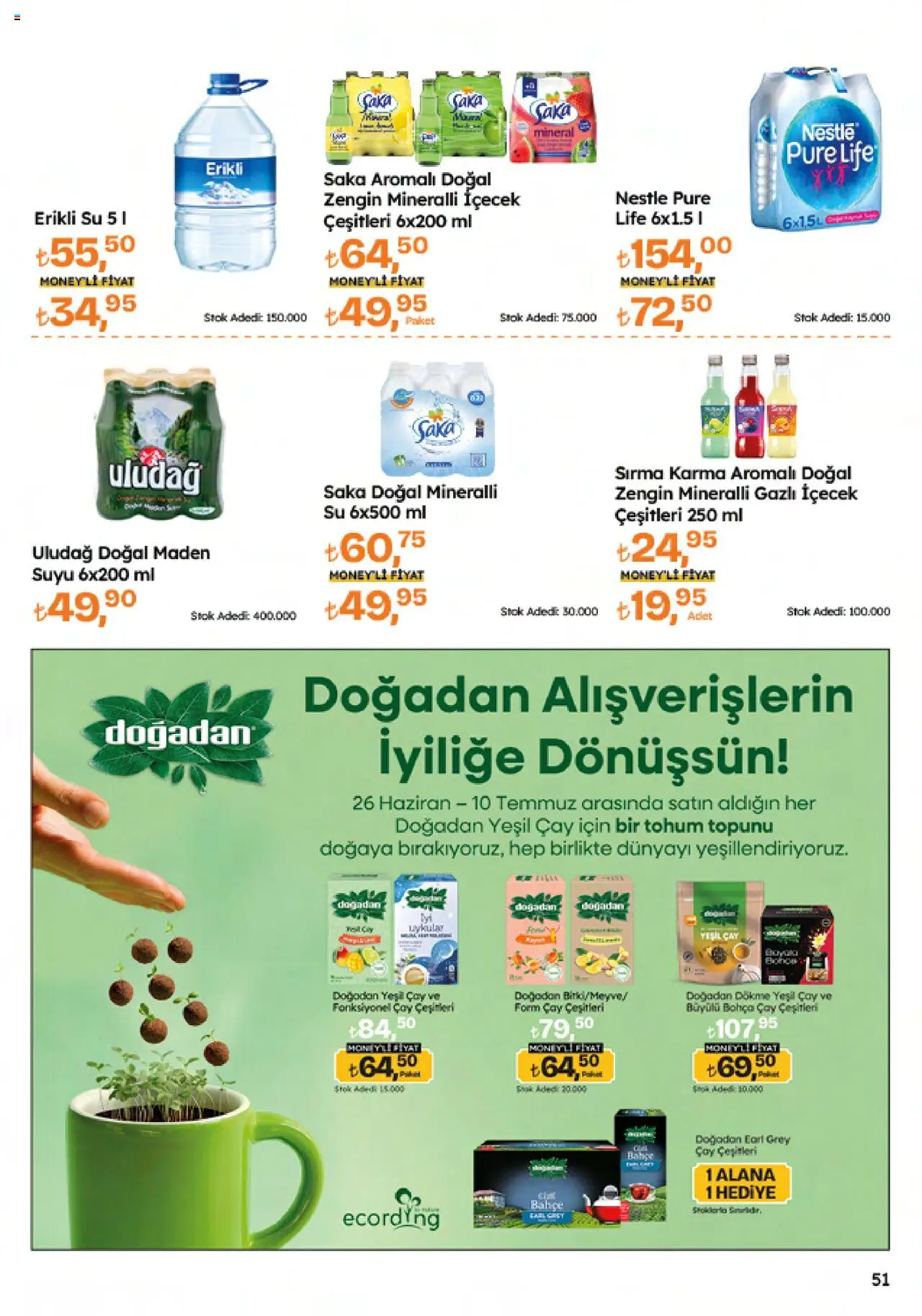 Migros Katalog - Migroskop - 26.06.2025 tarihinden itibaren geçerlidir | Sayfa: 51 | Ürünler: Çay, Su, Gazlı içecek