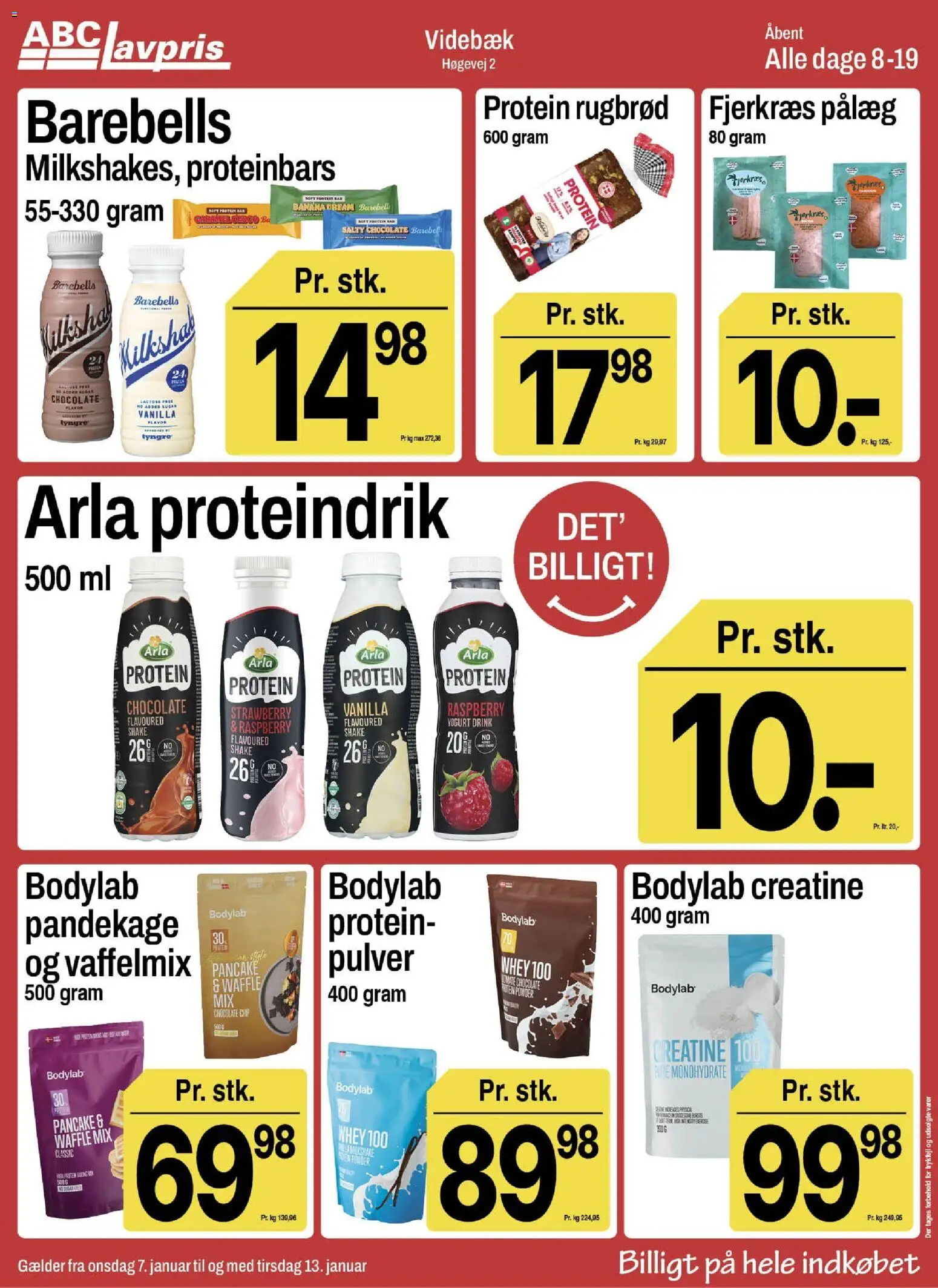 Abc Lavpris tilbudsavis – gyldig fra 07.01.2026 | Side: 2 | Produkter: Vestido de festa, Pålæg, Milkshake, Rugbrød