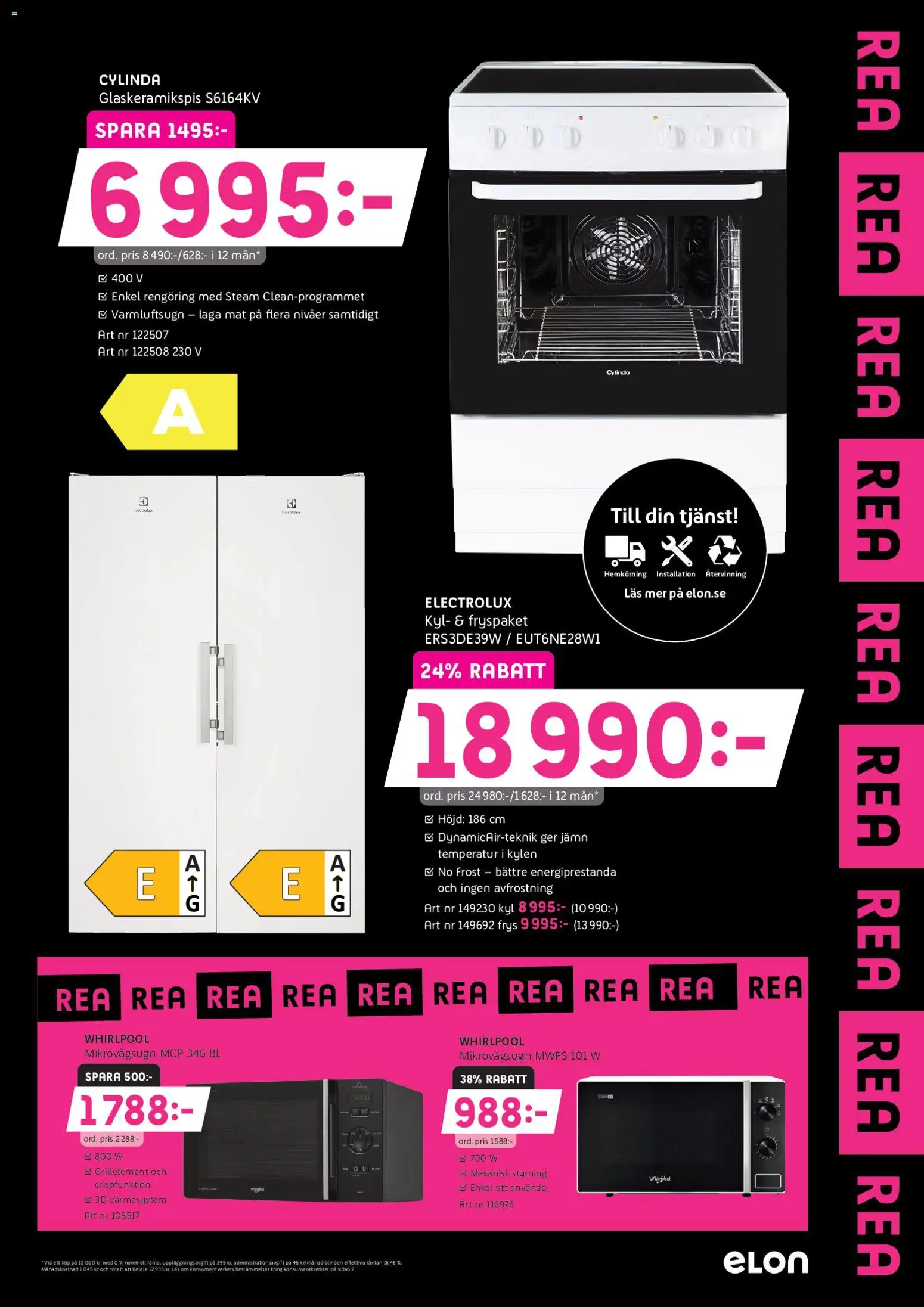 Elon reklamblad aktuell från 25.12.2025 | Sida: 3 | Produkter: Frys, Mikrovågsugn