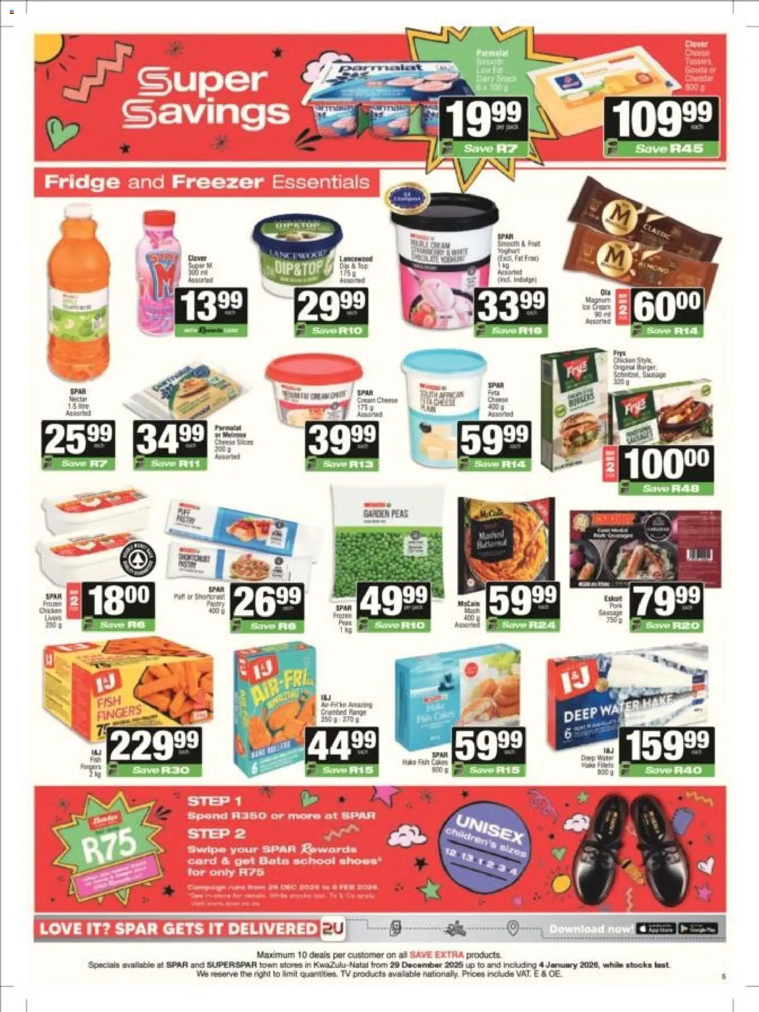 New Superspar catalogue – valid from 29.12.2025 | Page: 5 | Products: Cheese, Pork, Fish, Pasta