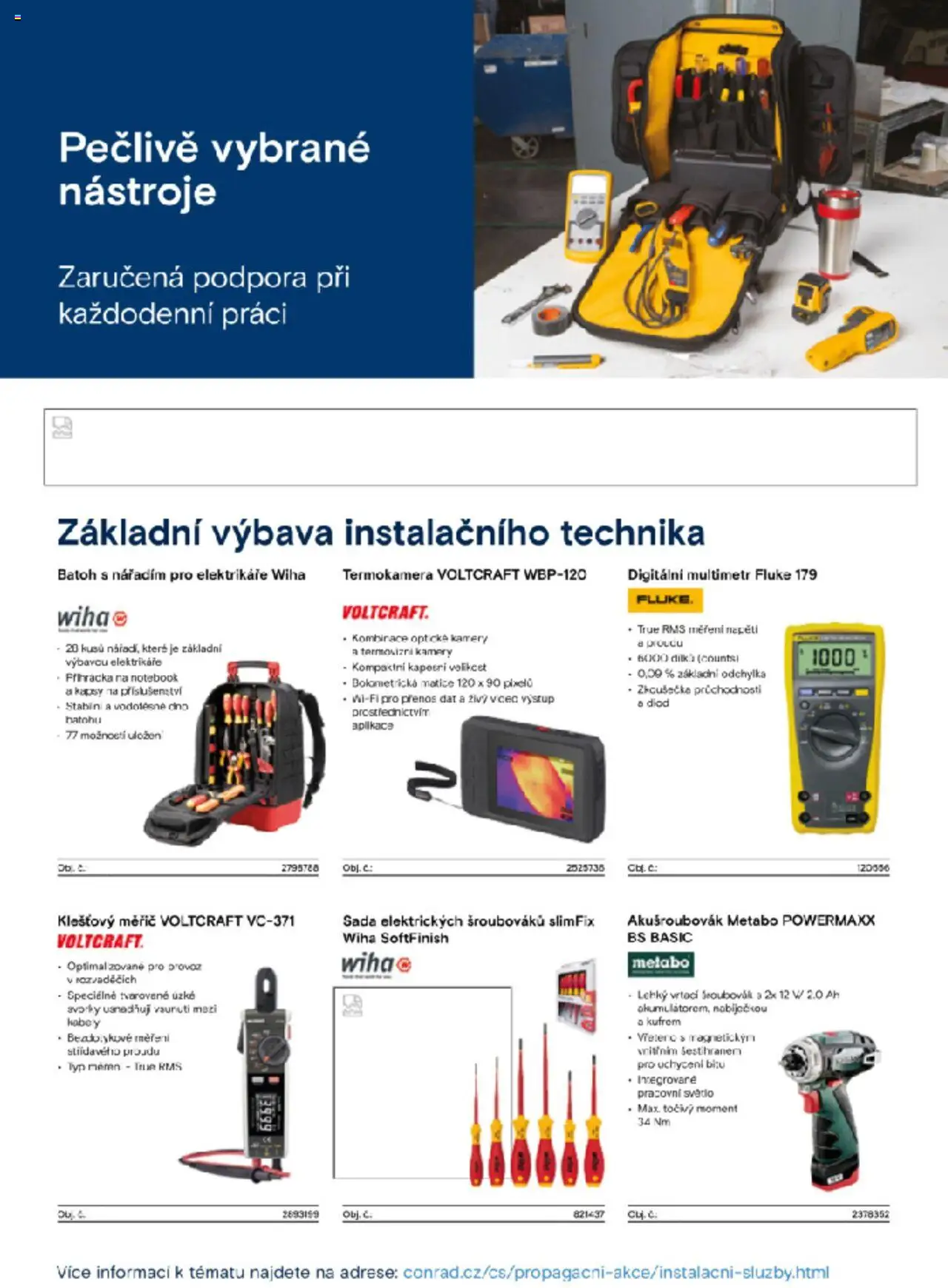 Conrad leták - Instalační služby od 07.03.2025 | Strana: 2 | Produkty: Multimetr, Batoh, Šroubovák, Notebook