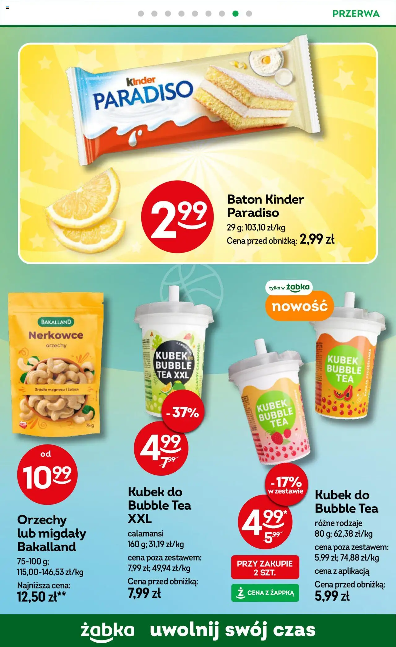 Żabka Gazetka od 24.09.2025 | Strona: 59 | Produkty: Serek homogenizowany, Jogurt naturalny, Baton, Owoce
