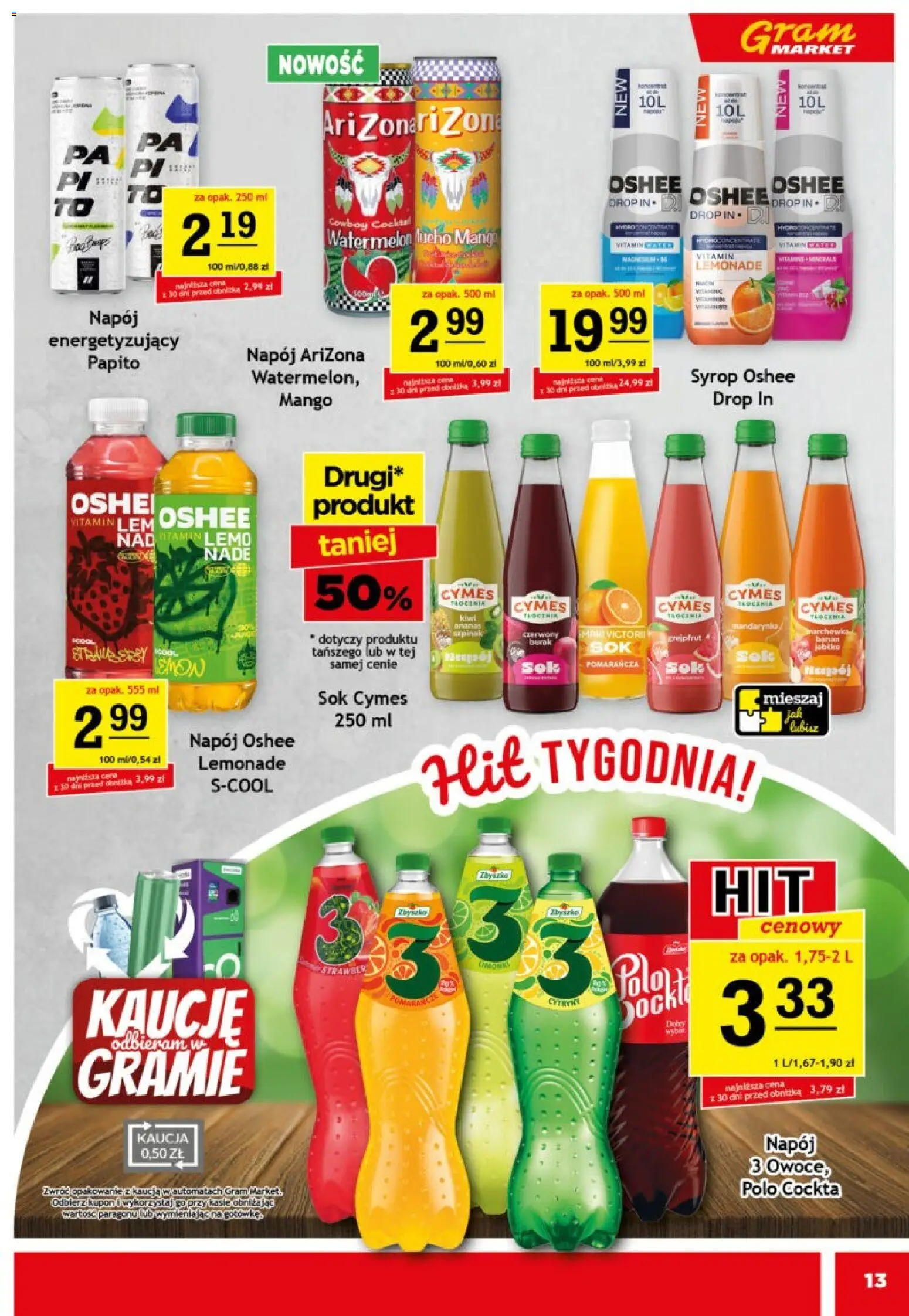 Gram Market gazetka od 11.03.2026 | Strona: 13 | Produkty: Szpinak, Sok, Banan, Marchewka