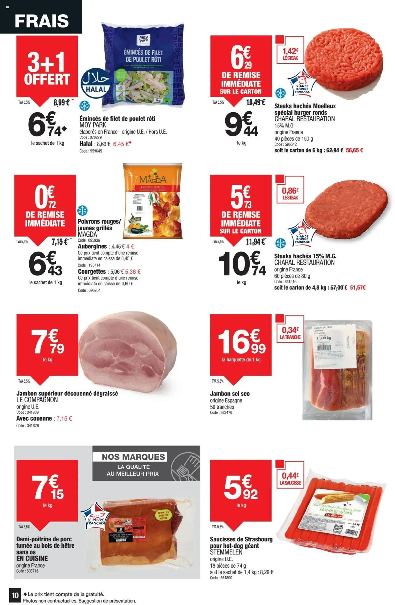  | Page: 10 | Produits: Poitrine de porc, Sel, Jambon, Saucisse
