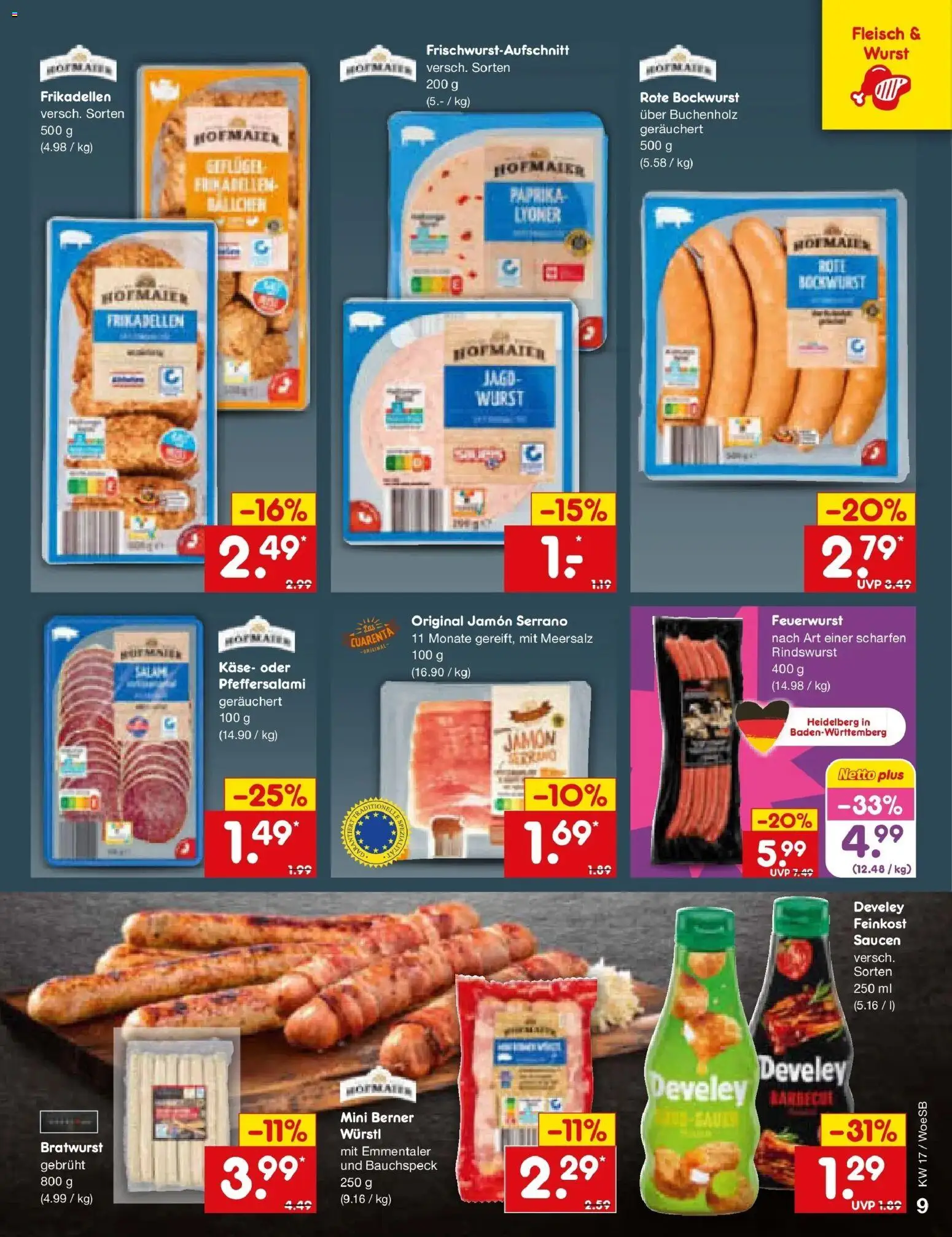 Netto Marken-Discount Prospekt Katzweiler	 – gültig ab 20.04.2026 | Seite: 11 | Produkte: Käse, Würstl, Bratwurst, Fleisch