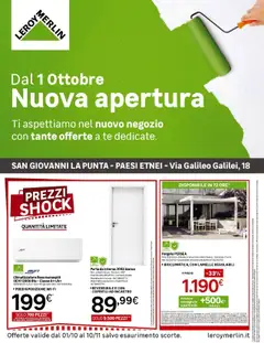 Anteprima del volantino Leroy Merlin - Nuova apertura Leroy Merlin a Catania! valido a partire dal 01.10.2025