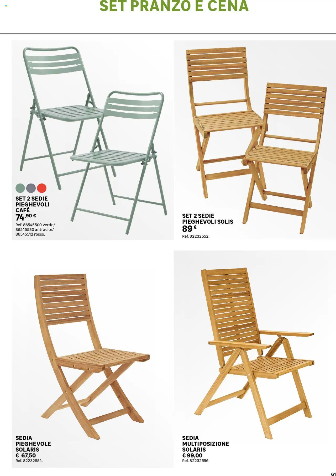 Volantino Leroy Merlin del 02.06.2025 | Pagina: 61 | Prodotti: Sedia