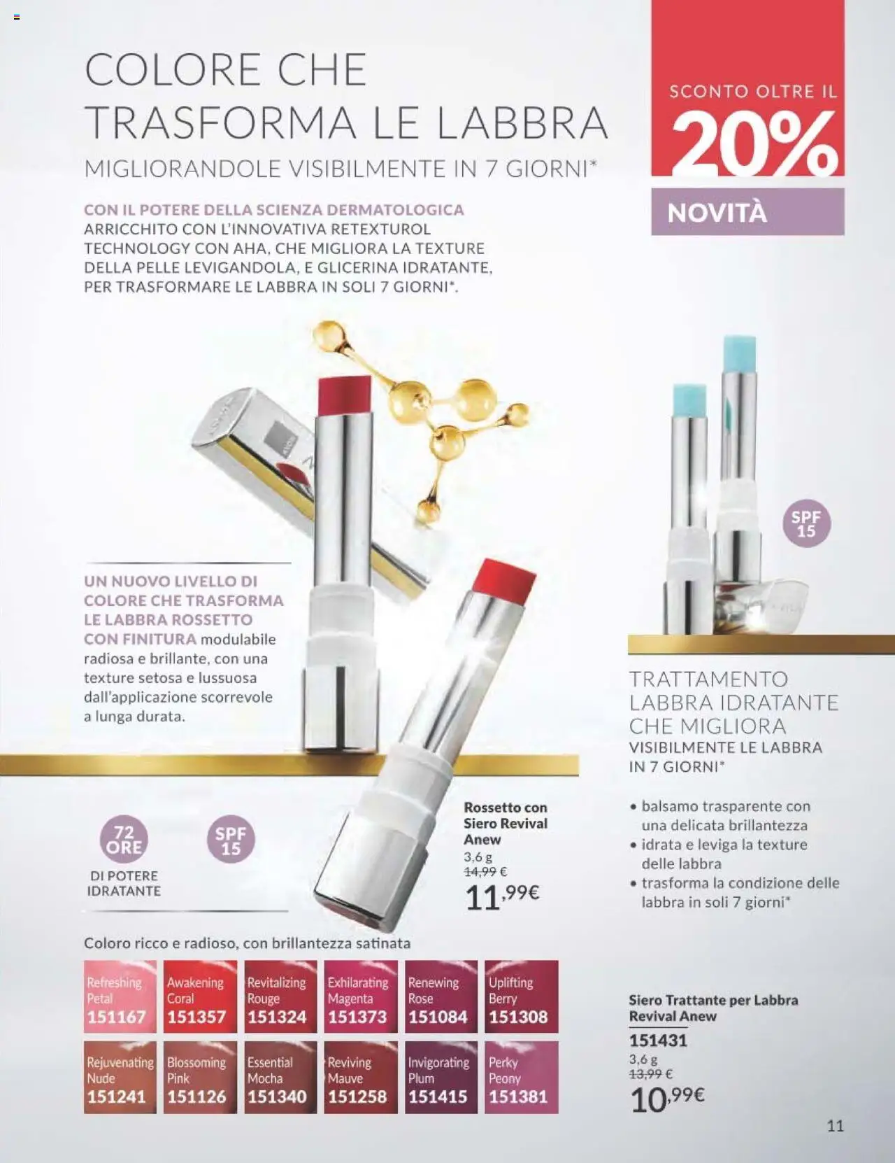 Volantino Avon del 01.10.2025 | Pagina: 11 | Prodotti: Rossetto, Balsamo