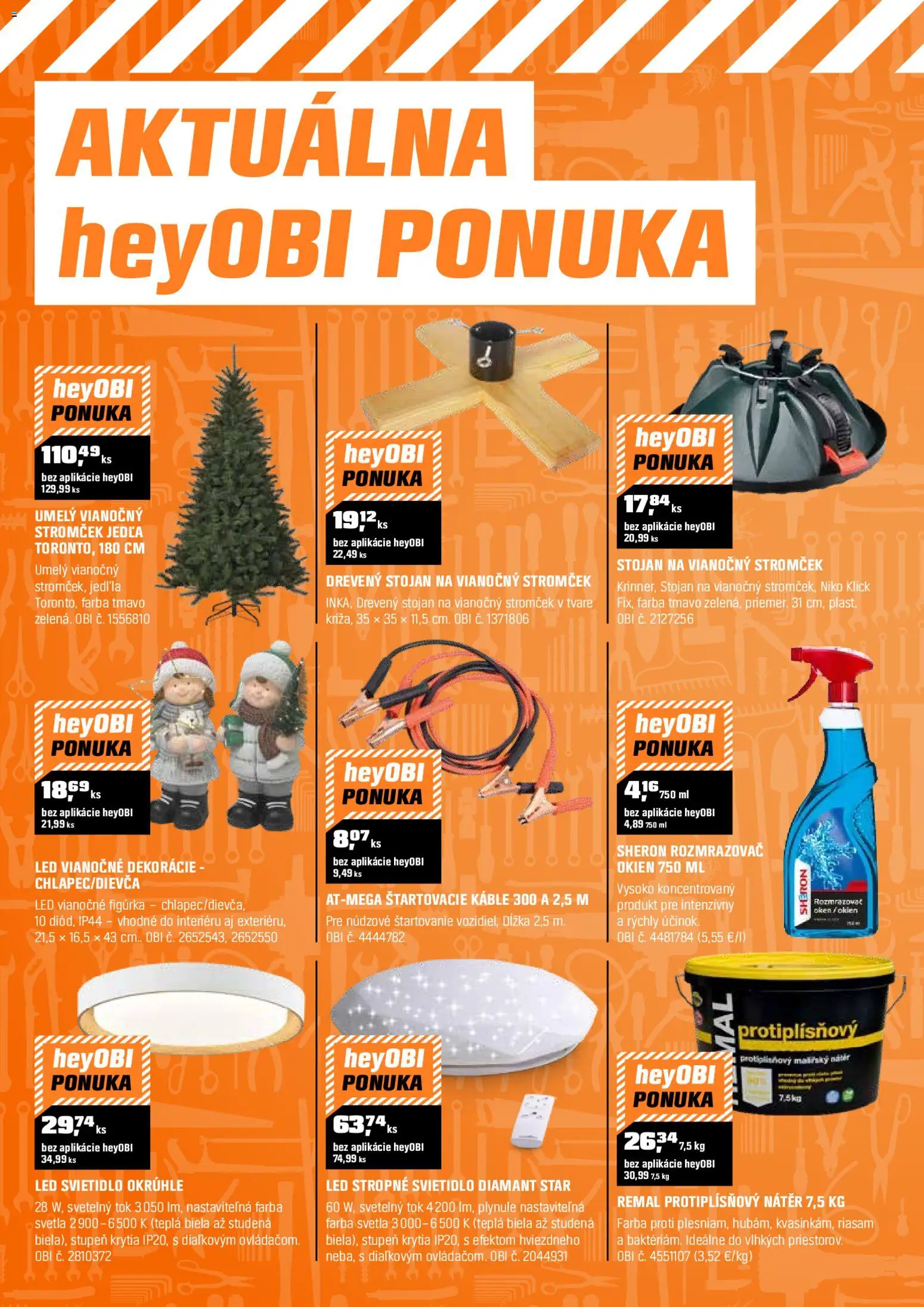 Nové OBI akcie – leták je platný od 01.12.2025 | Strana: 10 | Produkty: Stropné svietidlo, Led stropné svietidlo, Svietidlo