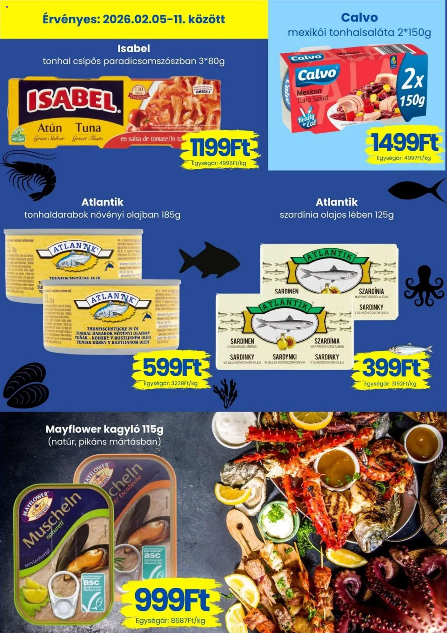 Magnetic akciós ujság - amely érvényes a következő dátumtól: 05.01.2026 | Oldal: 3 | Termékek: Tonhalsaláta, Tonhal, Szardínia