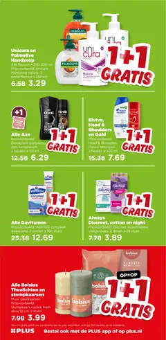 Unicura en Palmolive Handzeep, Alle flacons à 250-300 ml. Prijsvoorbeeld: Unicura Handzeep balans, 2 pompflacons à 250 ml - Voorbeeld van een folder van Plus, geldig van 29.10.2025 | Pagina: 15