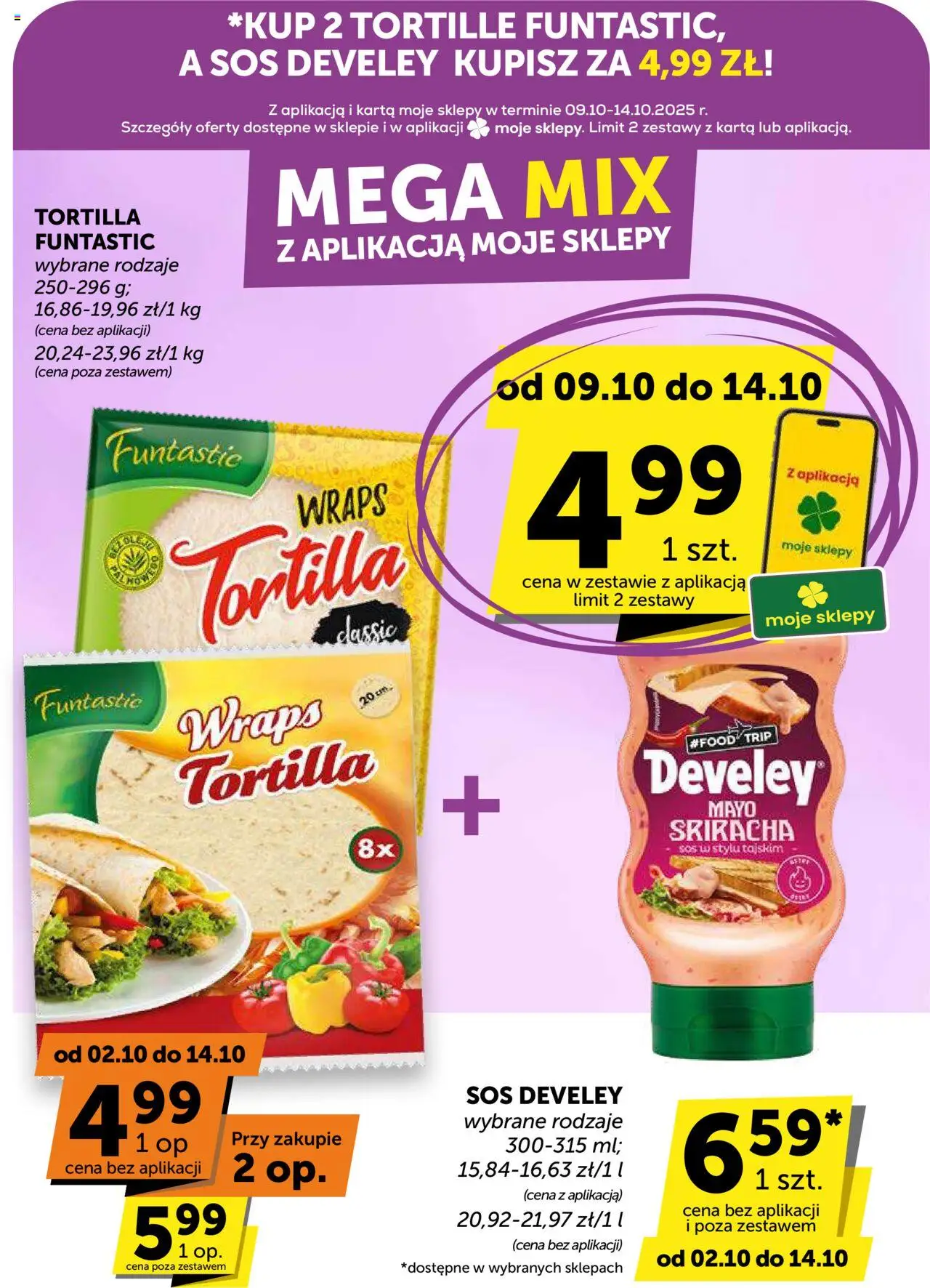 ABC Gazetka od 02.10.2025 | Strona: 21 | Produkty: Karta, Tortilla, Sriracha, Sos