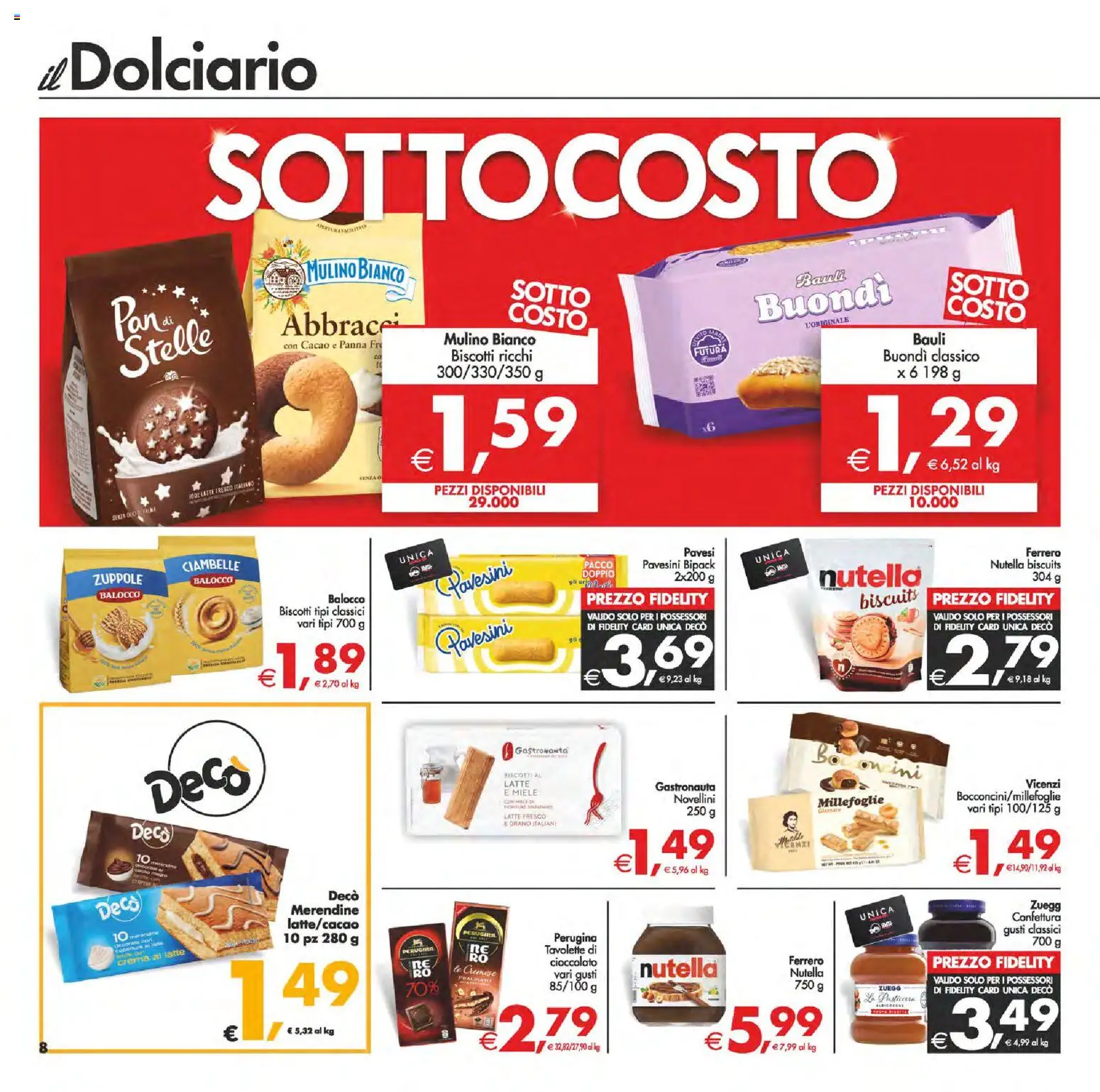 Volantino Decò del 06.03.2026 | Pagina: 10 | Prodotti: Ciambelle, Cioccolato, Cacao, Merendine