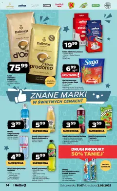 Netto gazetka - Spożywcza od 31.07.2025 | Strona: 14 | Produkty: Malina, Pepsi, Lavazza, Kawa