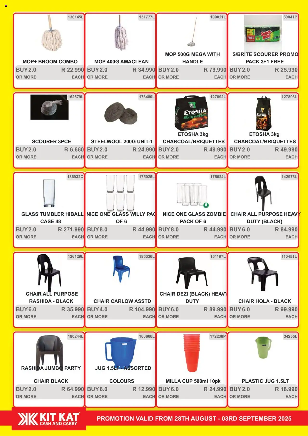KIT KAT Cash & Carry - Weekly Traders Special │ valid from 28.08.2025 | Page: 33 | Products: Case, Chair, Broom, Mop