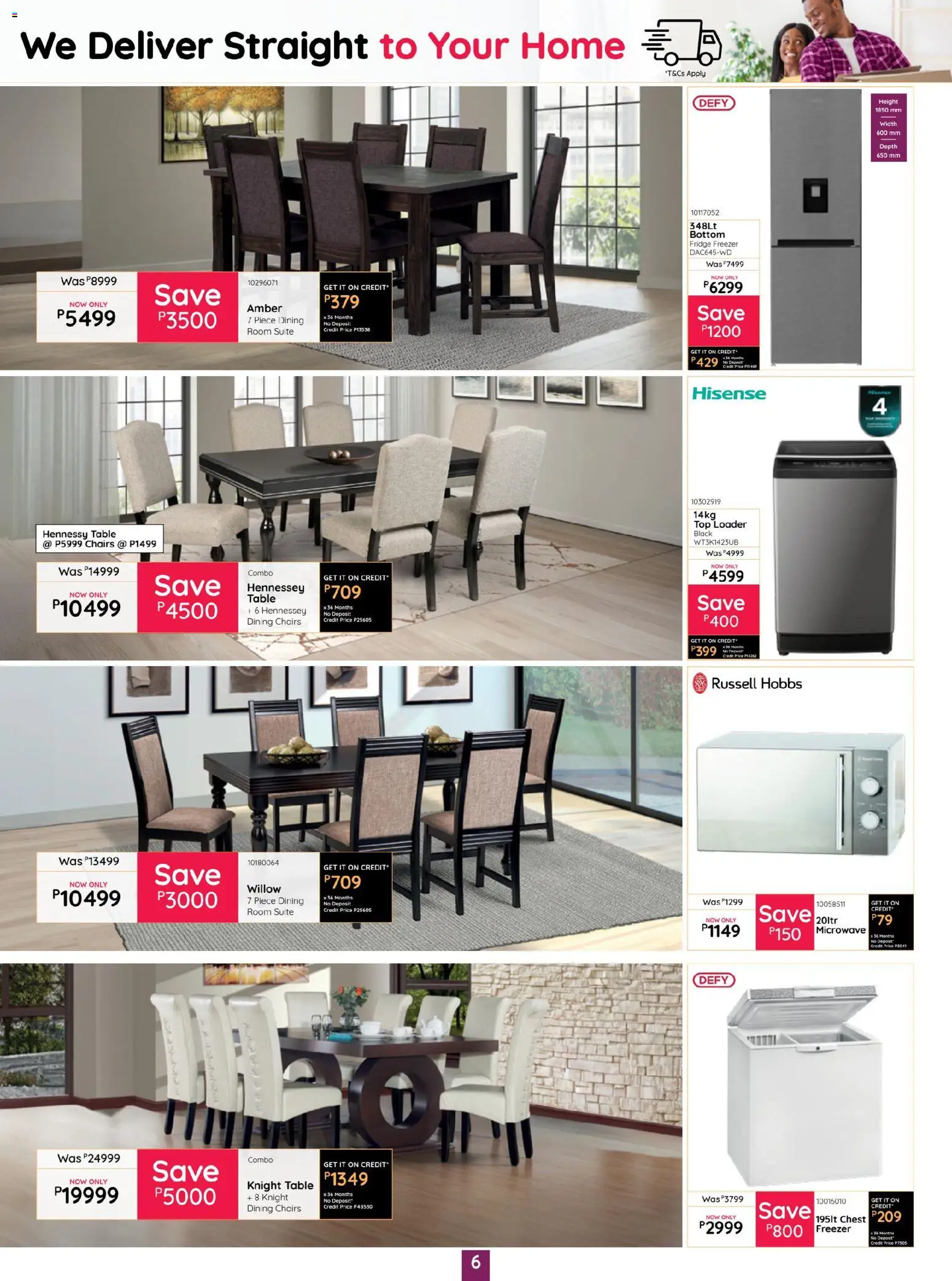 New Bradlows catalogue – valid from 19.03.2026 | Page: 6 | Products: Freezer, Table, Fridge, Microwave