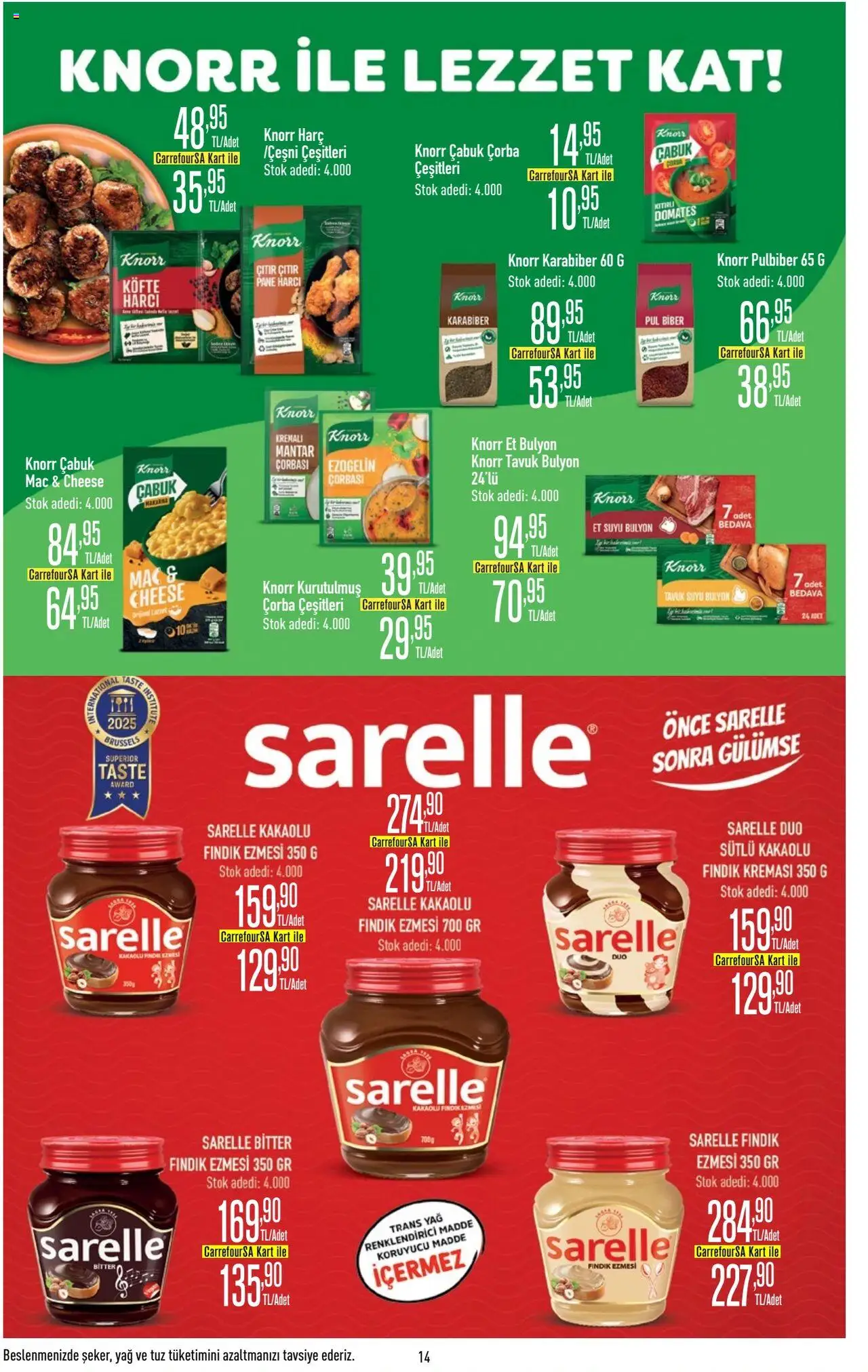 CarrefourSA Katalog - 01.08.2025 tarihinden itibaren geçerlidir | Sayfa: 14 | Ürünler: Yağ, Karabiber, Biber, Mantar