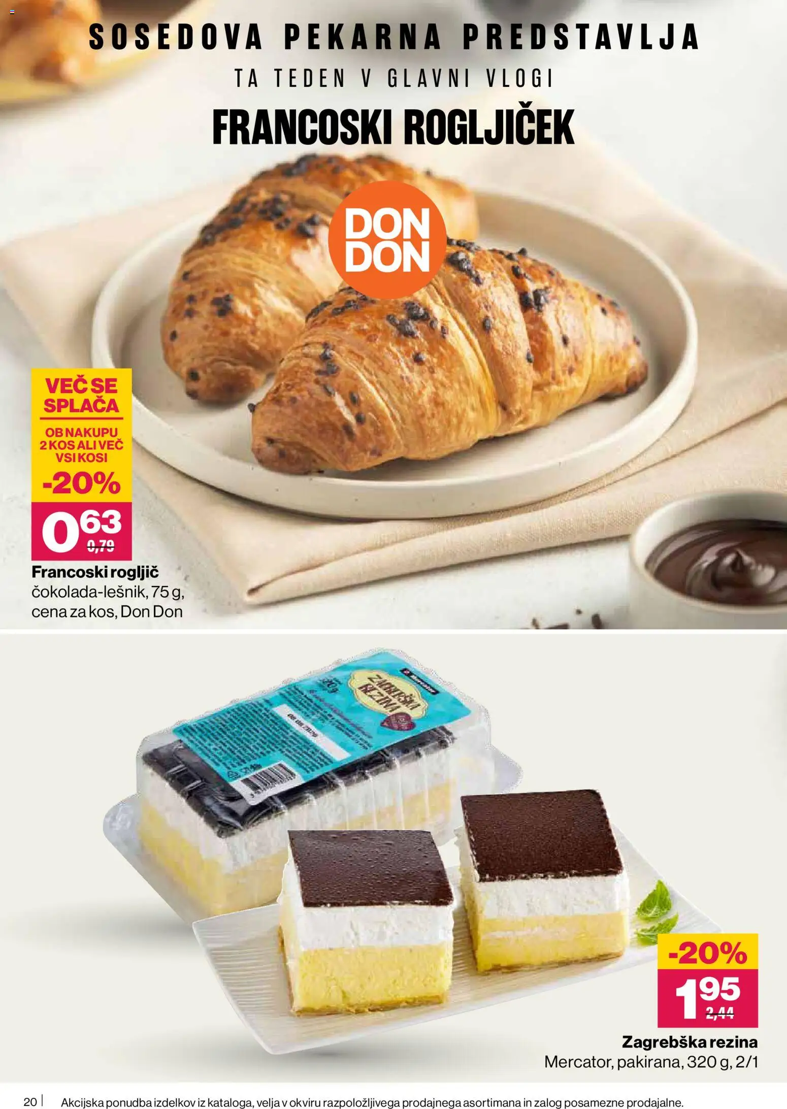 Novi Mercator katalog ponudbe – veljaven od 20.11.2025 | Stran: 20 | Izdelki: Pekarna, Kos