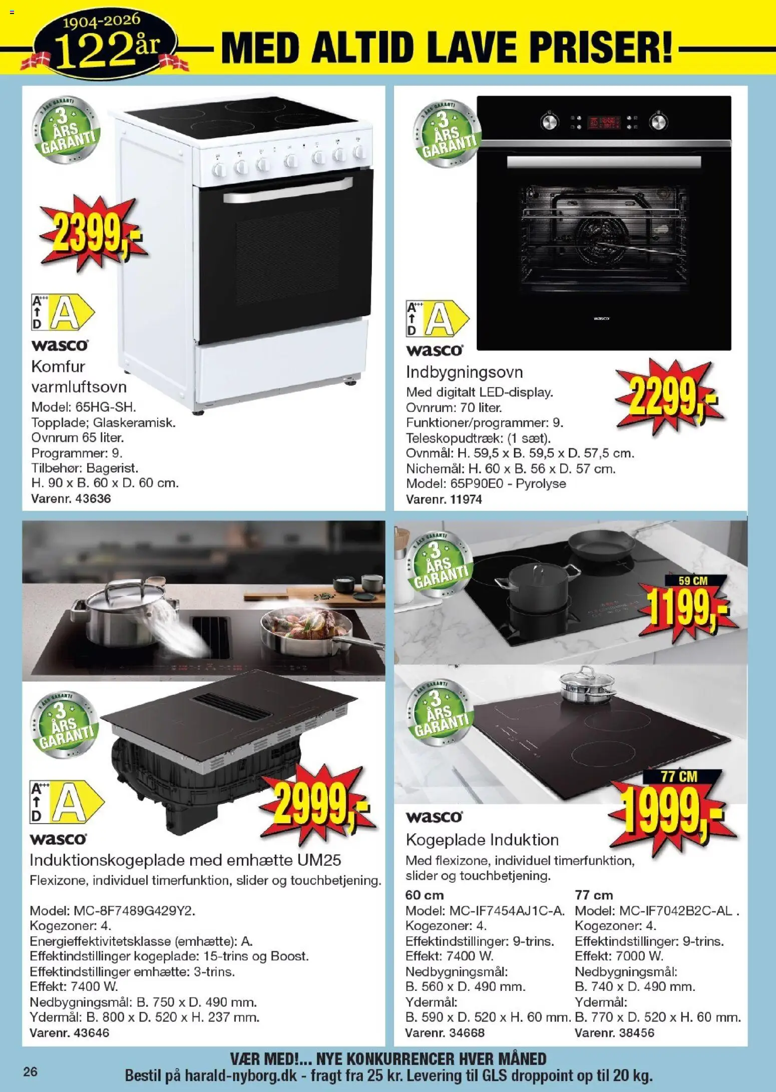 Harald Nyborg tilbudsavis – gyldig fra 05.03.2026 | Side: 28 | Produkter: Komfur, Kogeplade