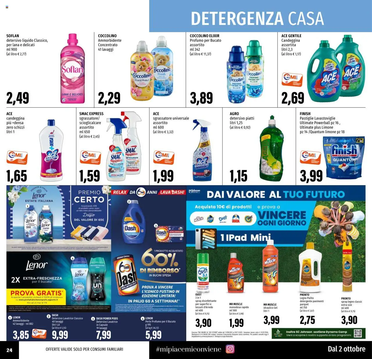Volantino EMI del 02.10.2025 | Pagina: 24 | Prodotti: Ammorbidente, Sgrassatore, Limone, Profumo