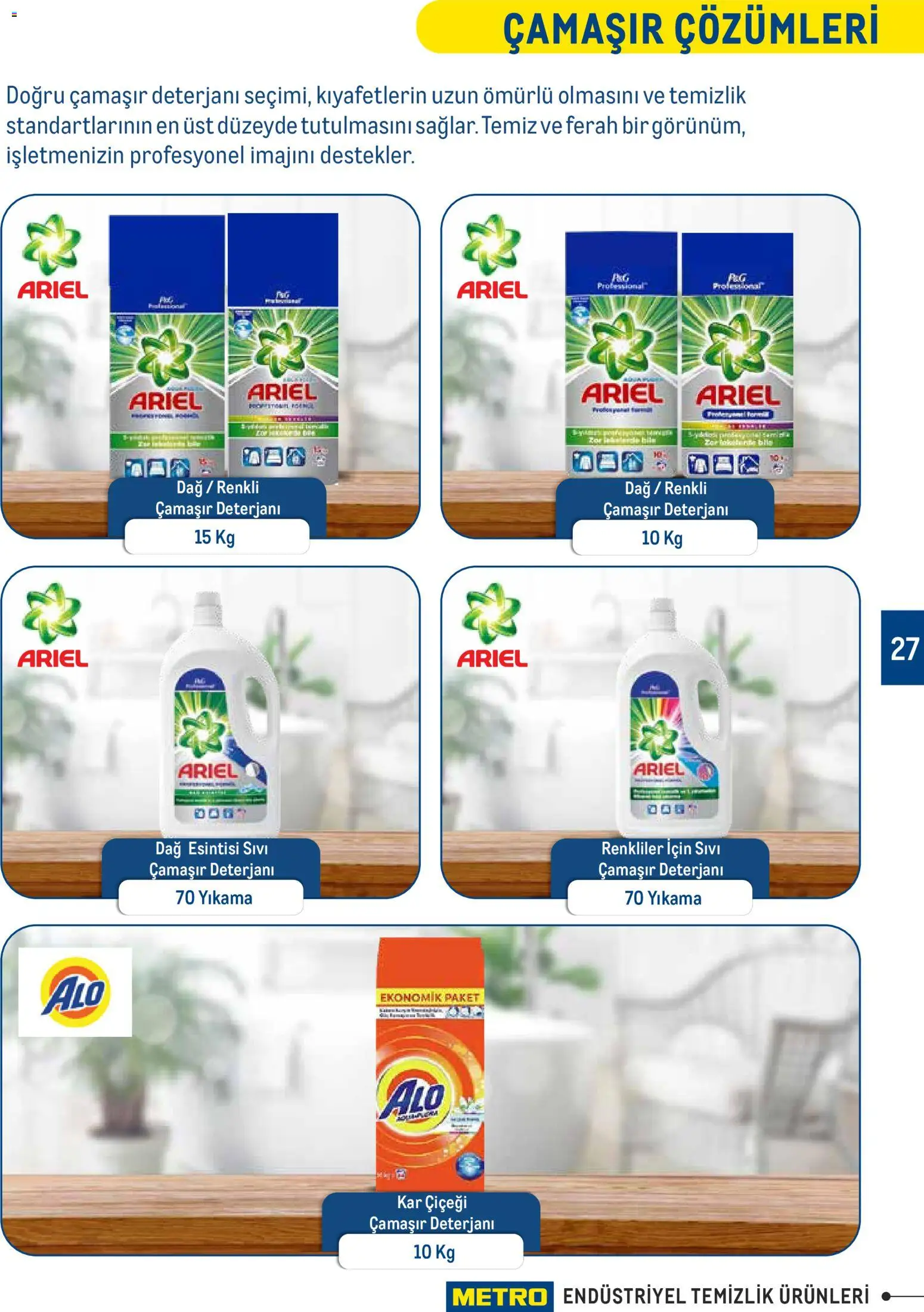 Metro - Endüstriyel Temizlik Ürünleri - 30.12.2025 tarihinden itibaren geçerlidir | Sayfa: 27 | Ürünler: Çamaşır deterjanı