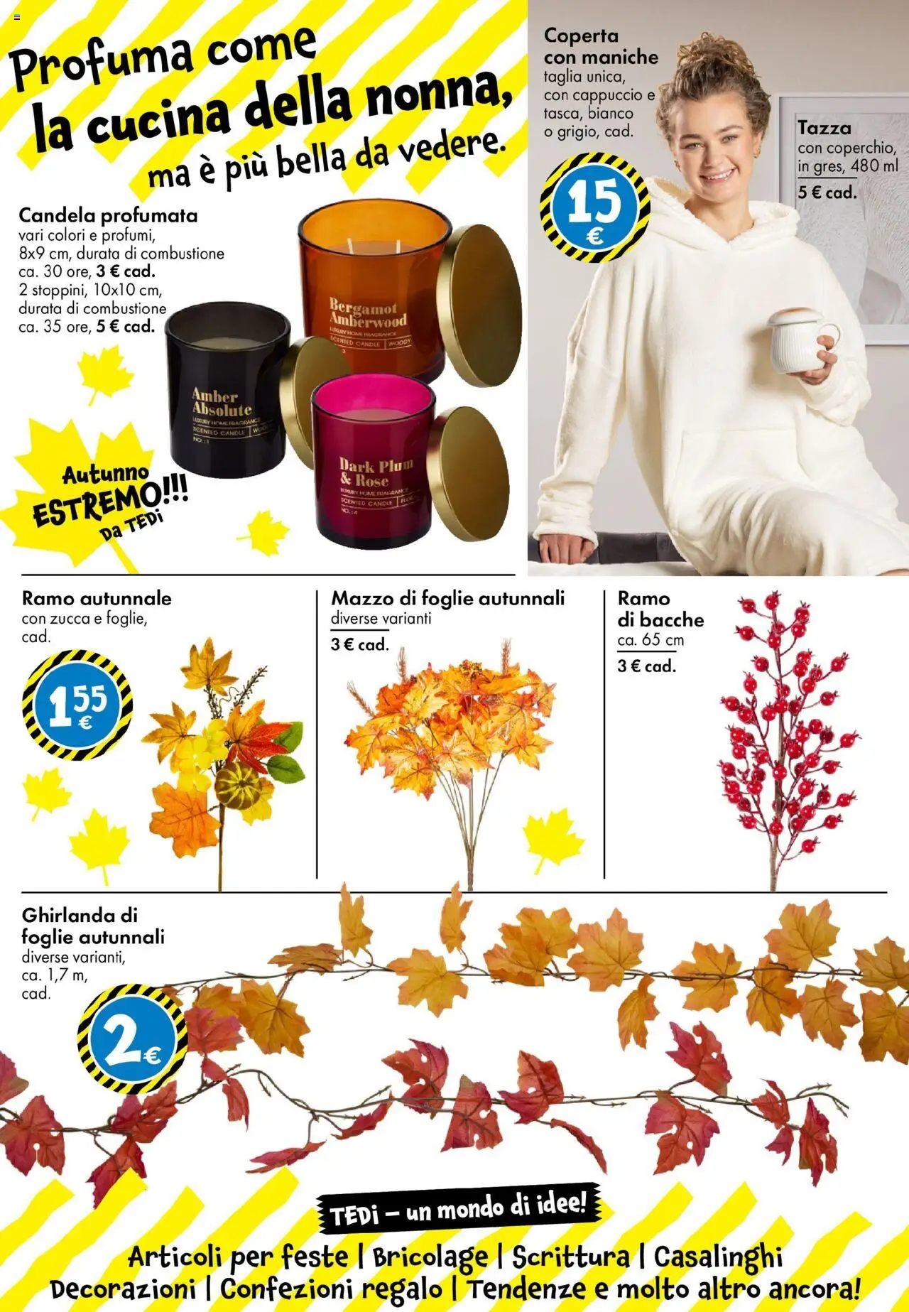 Volantino TEDi del 10.10.2025 | Pagina: 25 | Prodotti: Zucca, Cappuccio, Coperta, Candela