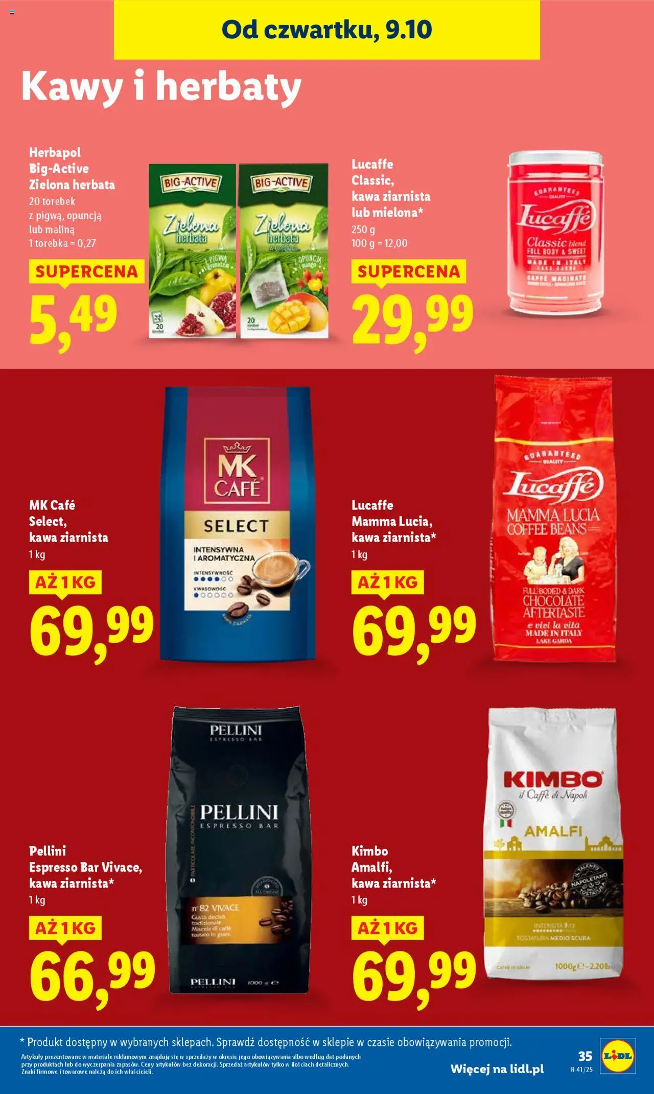 Lidl Gazetka od 09.10.2025 | Strona: 41 | Produkty: Pigwa, Torebka, Kawa ziarnista, Body