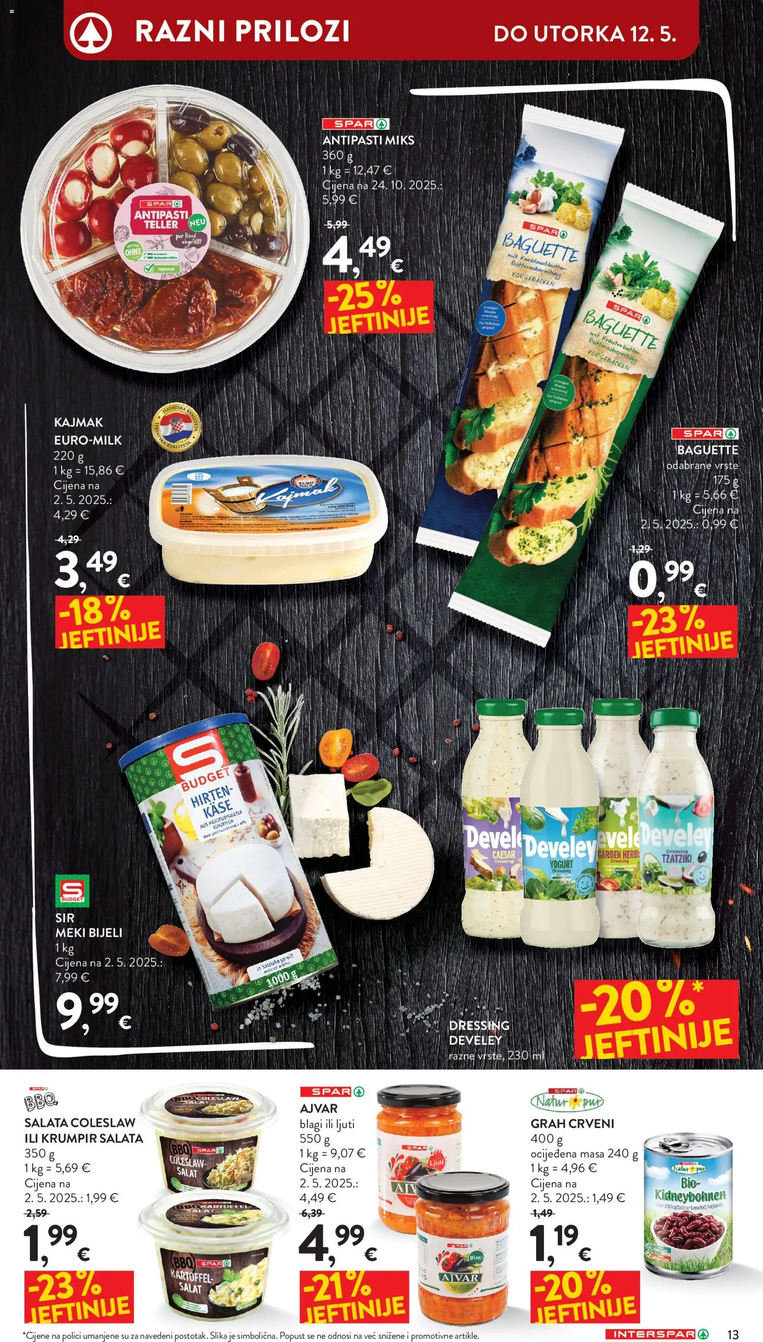 Interspar katalog | vrijedi od 22.04.2026 | Stranica: 13 | Proizvodi: Ajvar, Kajmak, Salata, Krumpir