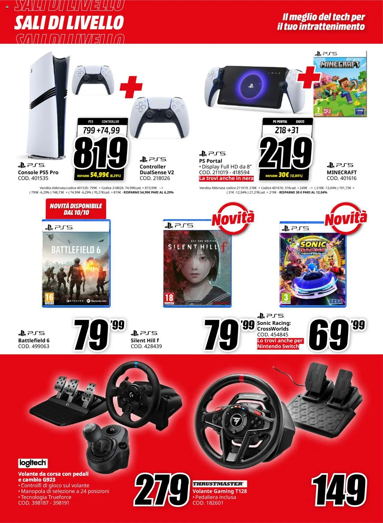 Volantino Media World del 04.10.2025 | Pagina: 14 | Prodotti: Gioco, Sega