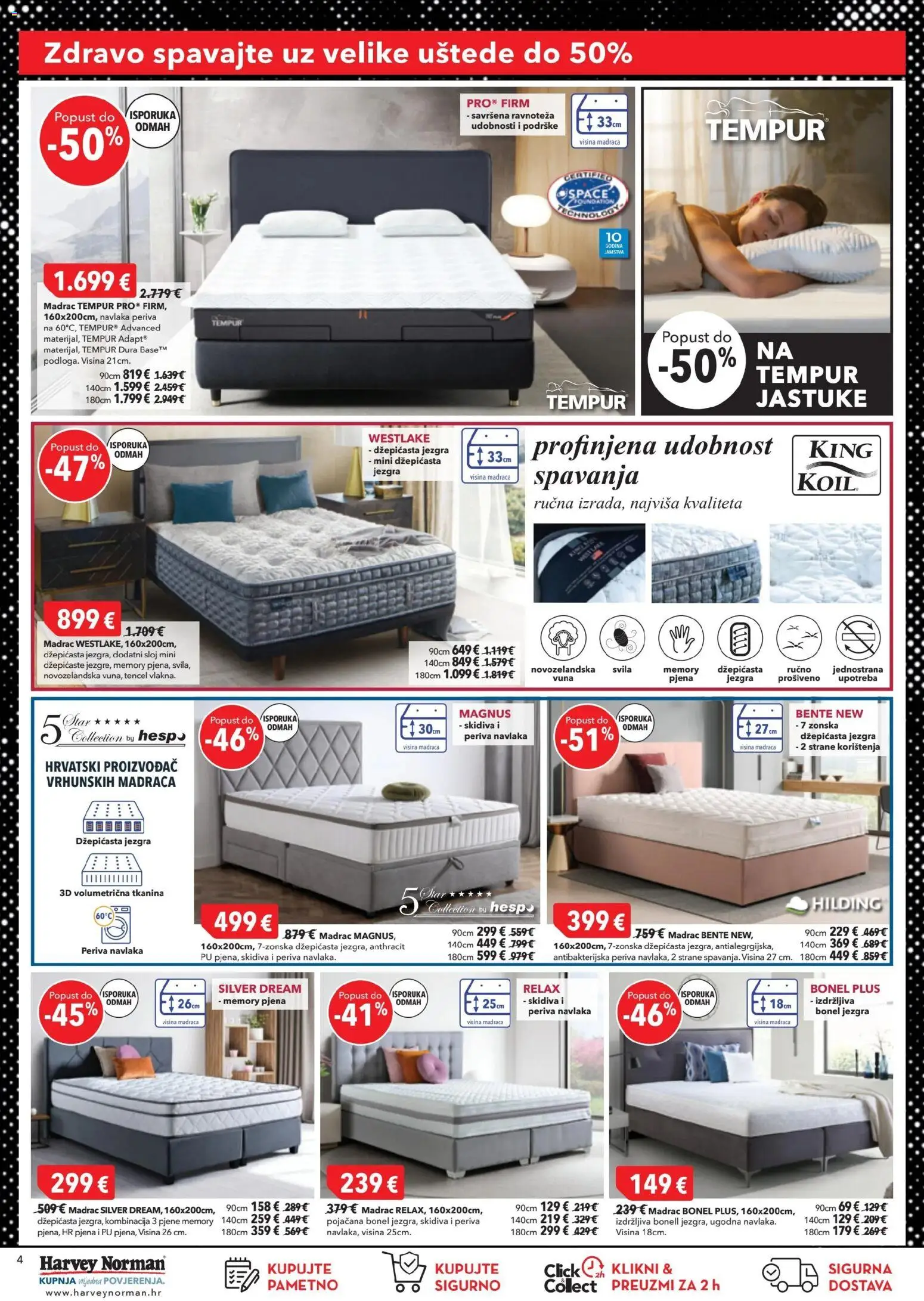 Harvey Norman katalog | vrijedi od 04.11.2025 | Stranica: 4 | Proizvodi: Madrac