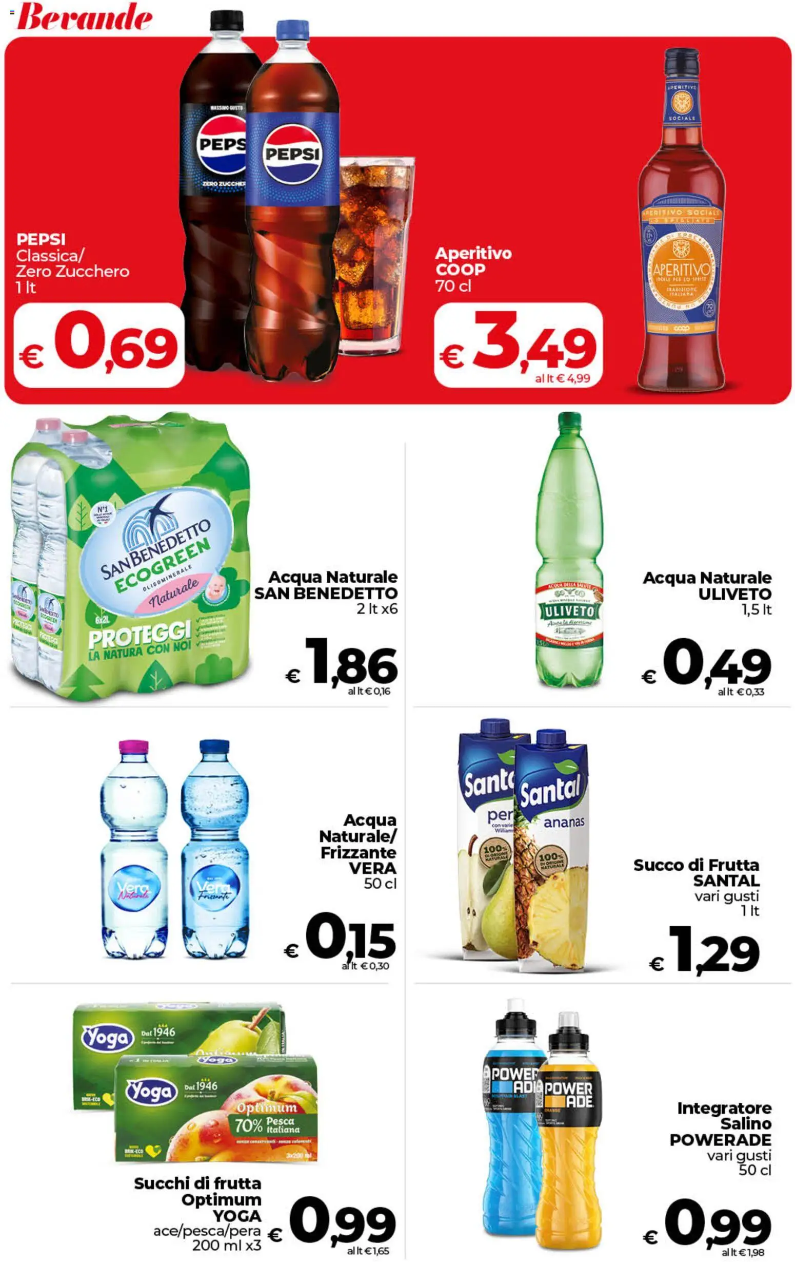 Volantino COOP del 06.03.2026 | Pagina: 35 | Prodotti: Pesca, Pepsi, Succo di frutta, Aperitivo