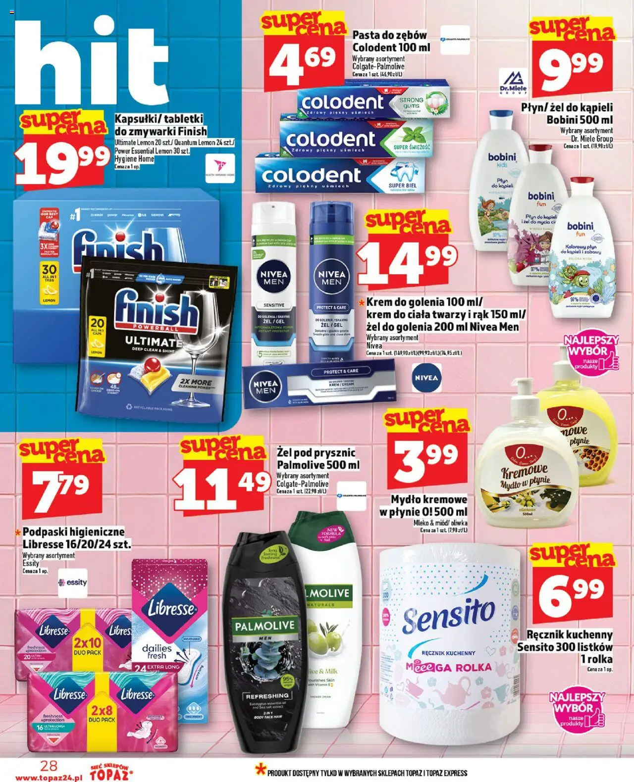 Topaz Gazetka od 14.08.2025 | Strona: 28 | Produkty: Podpaski, Mleko, Krem do ciała, Krem