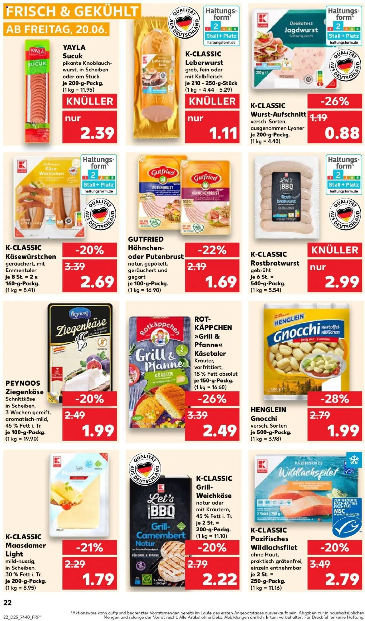 Kaufland prospekt Korbach	 - gültig ab dem 22.06.2025 | Seite: 35 | Produkte: Hahnchen, Ziegenkäse, Knoblauch, Rotkäppchen