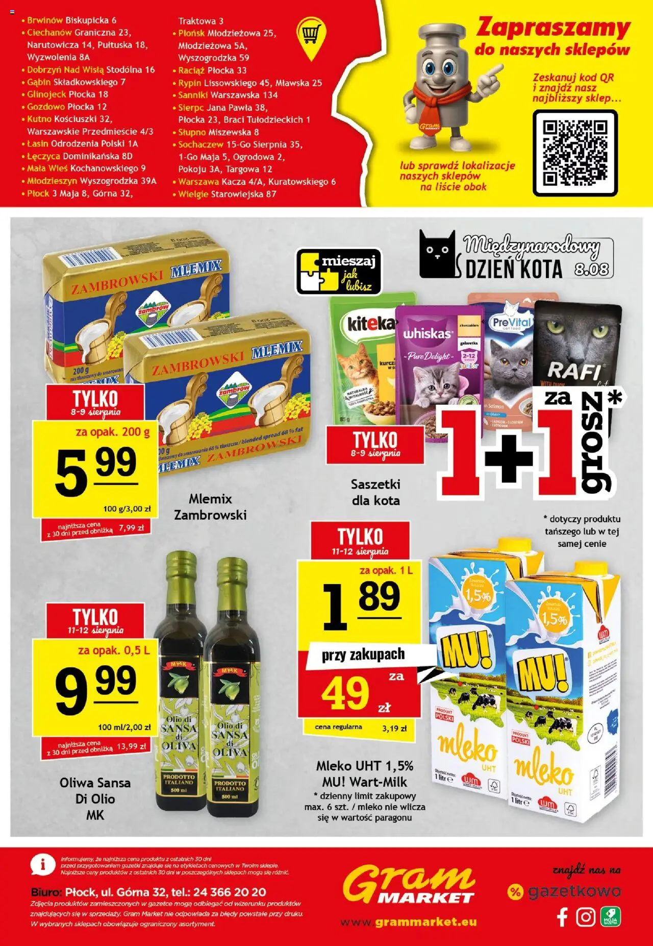 Gram Market Gazetka od 06.08.2025 | Strona: 8 | Produkty: Galaretka, Mleko