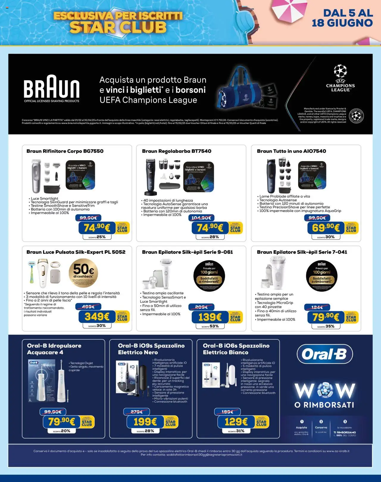 Volantino Euronics del 05.06.2025 | Pagina: 13 | Prodotti: Regolabarba, The, Spazzolino elettrico, Batteria