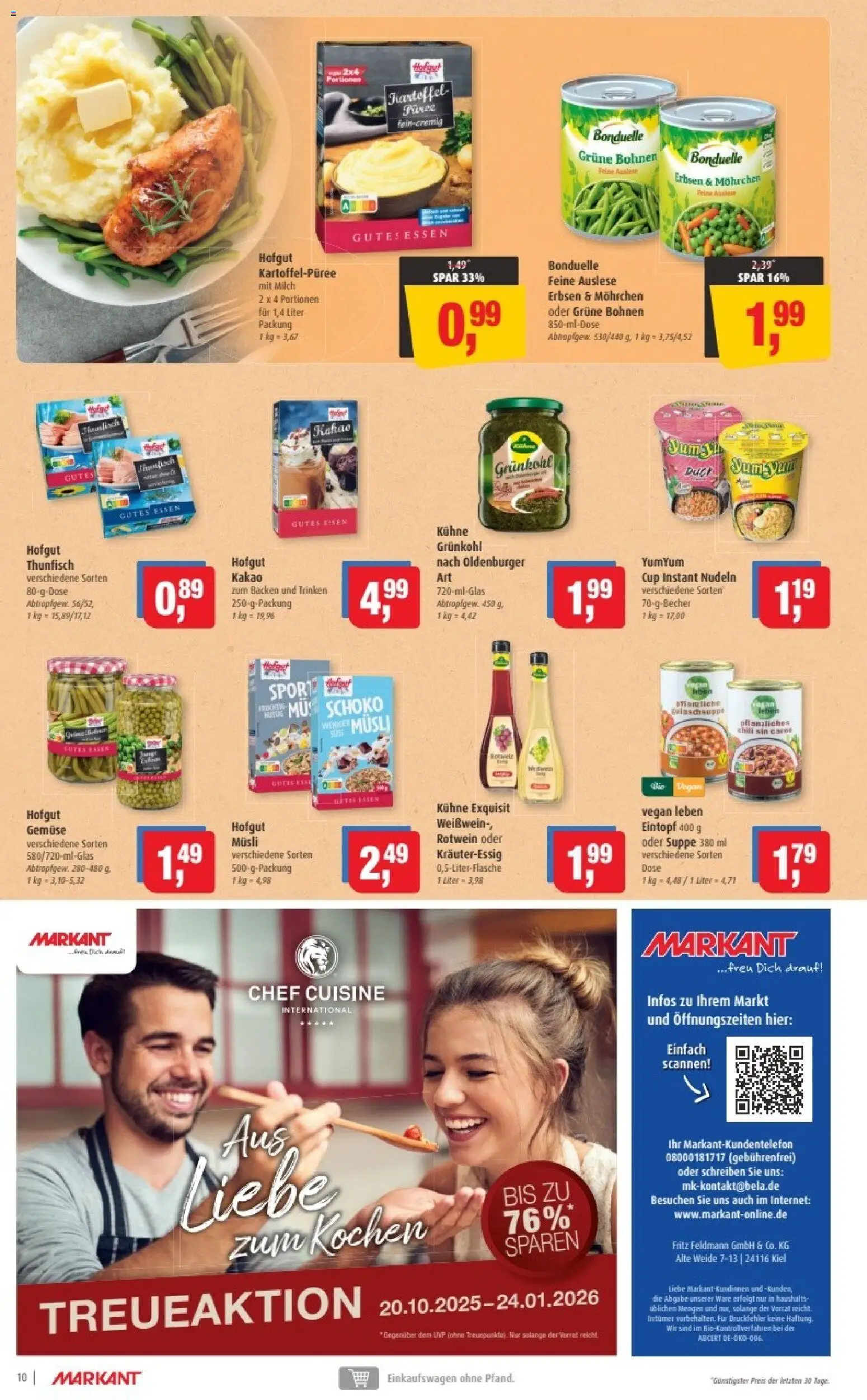 Markant Prospekt 	 – gültig ab 27.10.2025 | Seite: 10 | Produkte: Musli, Weißwein, Rotwein, Gemüse
