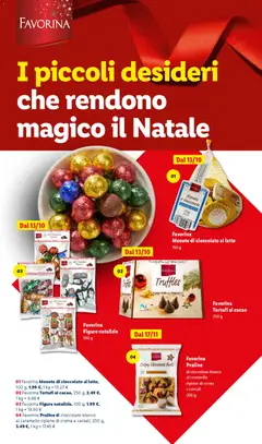 Anteprima del volantino Favorina Tartufi al cacao, Cocoa truffles valido a partire dal 24.10.2025 | Pagina: 50 | Prodotti: Crema, Cioccolato, Cereali, Latte