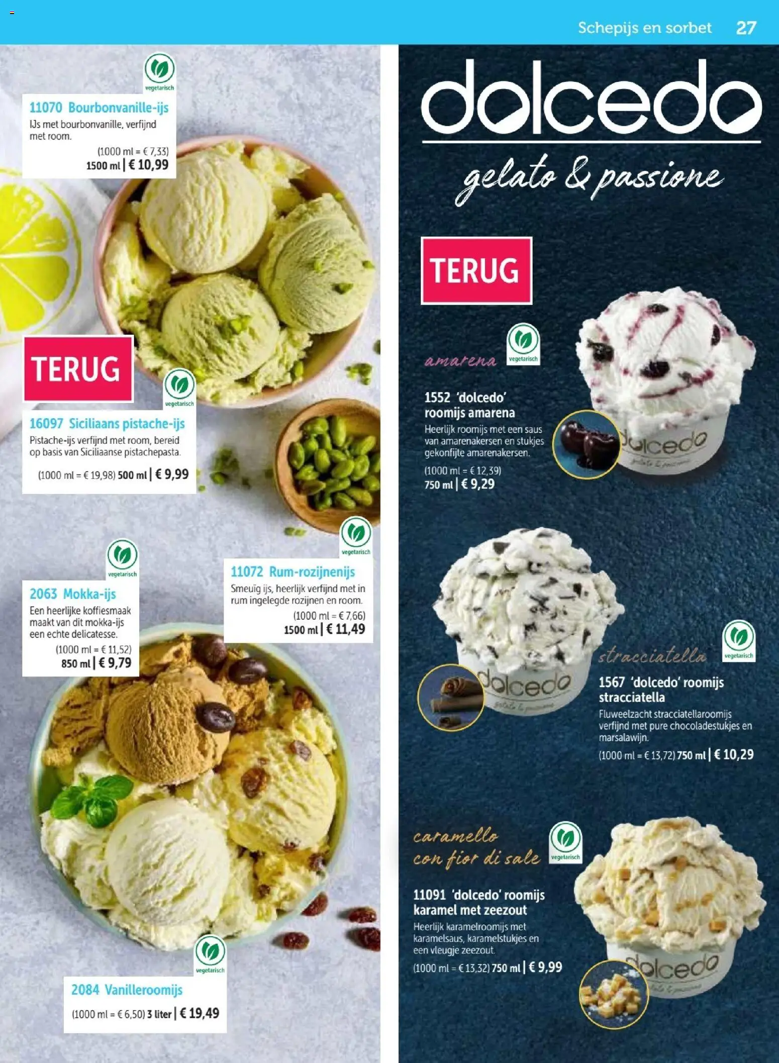 {H1} | Pagina: 27 | Producten: Gelato, Rozijnen, Zeezout, Saus