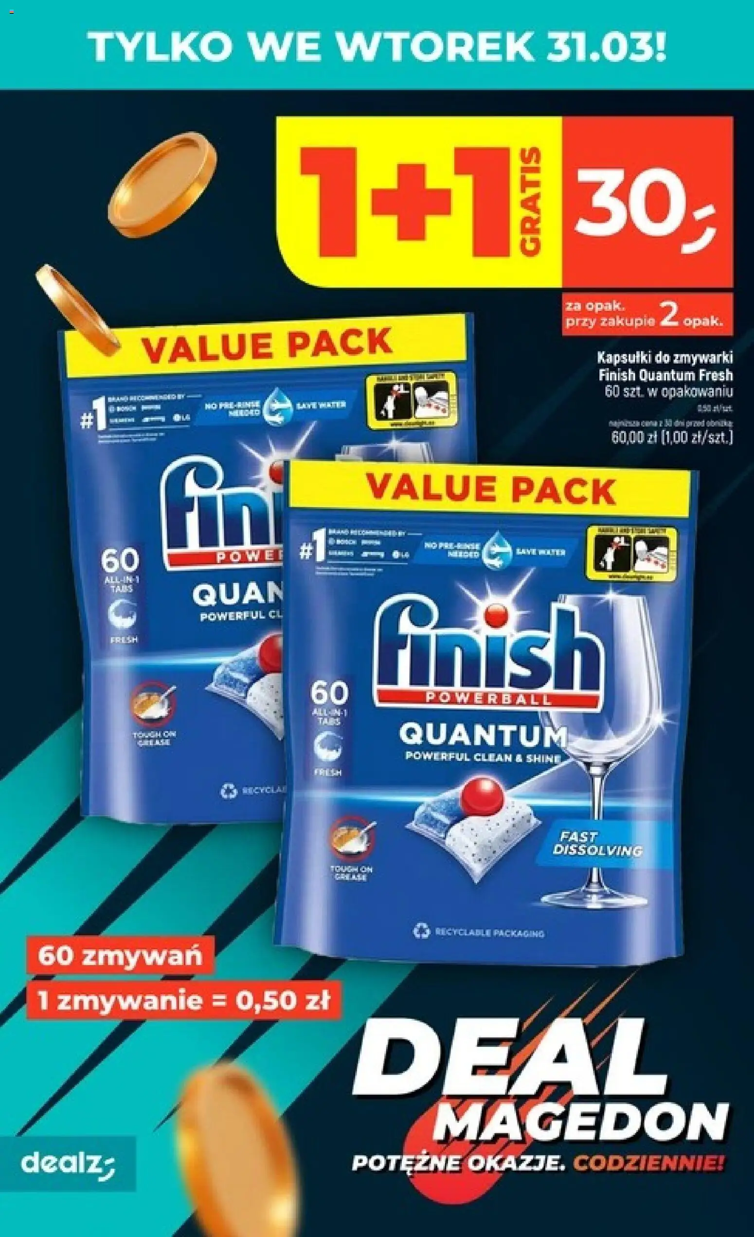 Dealz gazetka od 26.03.2026 | Strona: 8 | Produkty: Finish, Kapsułki do zmywarki