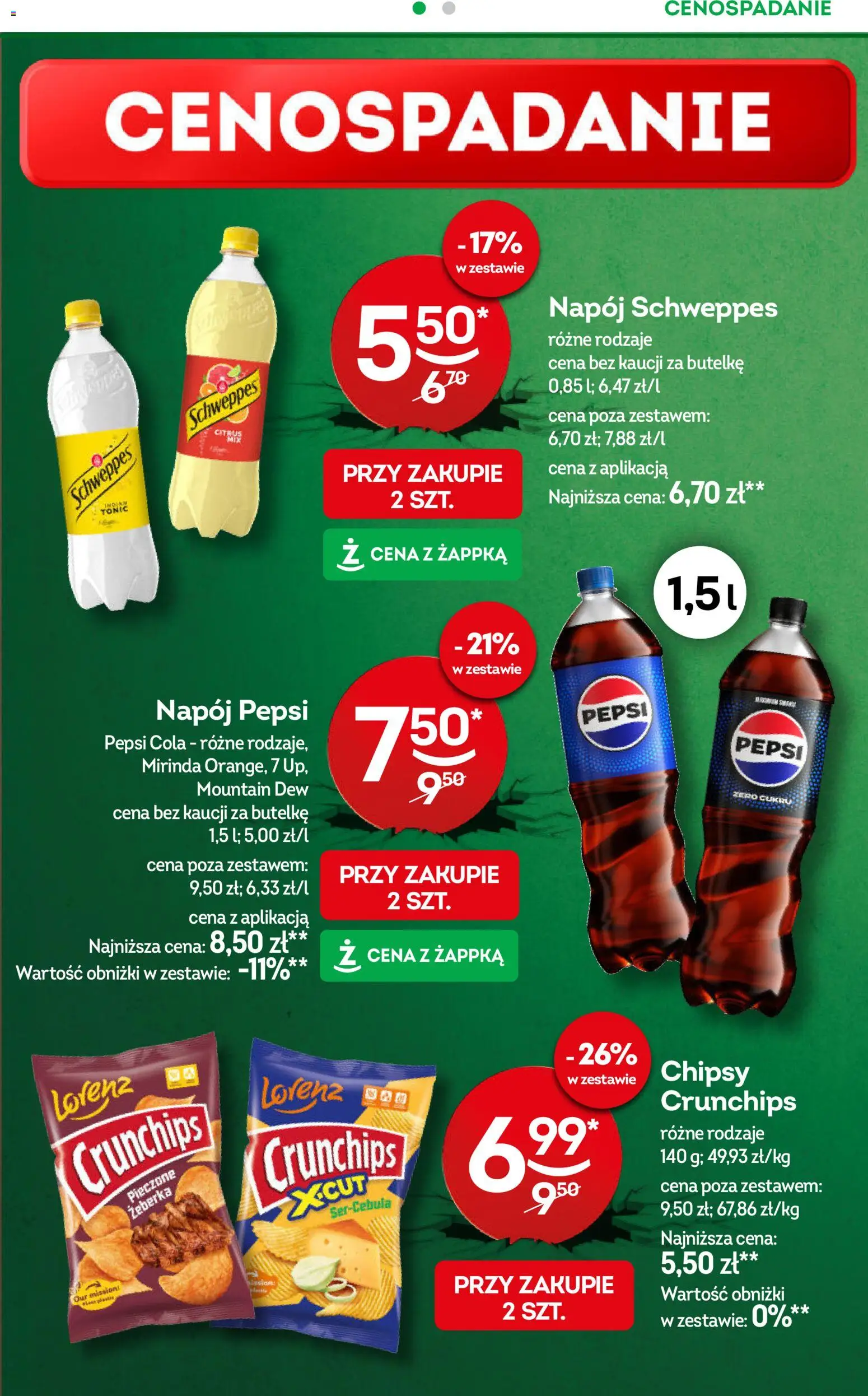 Żabka Gazetka od 22.10.2025 | Strona: 14 | Produkty: Chipsy, Pepsi