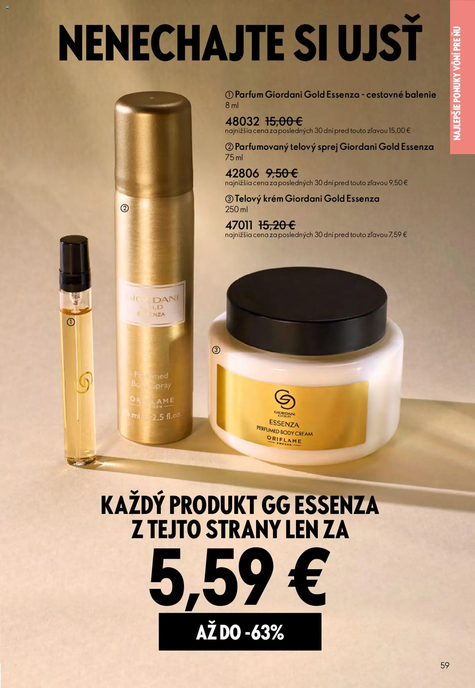 Nové Oriflame akcie – leták je platný od 06.05.2026 | Strana: 59 | Produkty: Telový krém, Krém