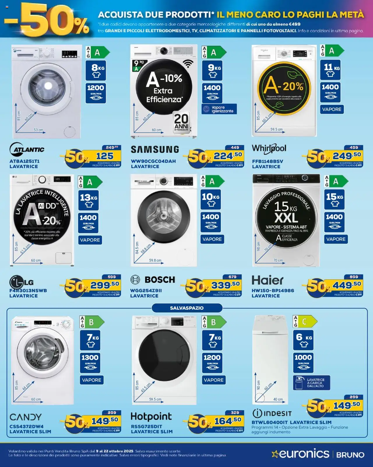 Volantino Euronics del 09.10.2025 | Pagina: 15 | Prodotti: Lavatrice, Samsung