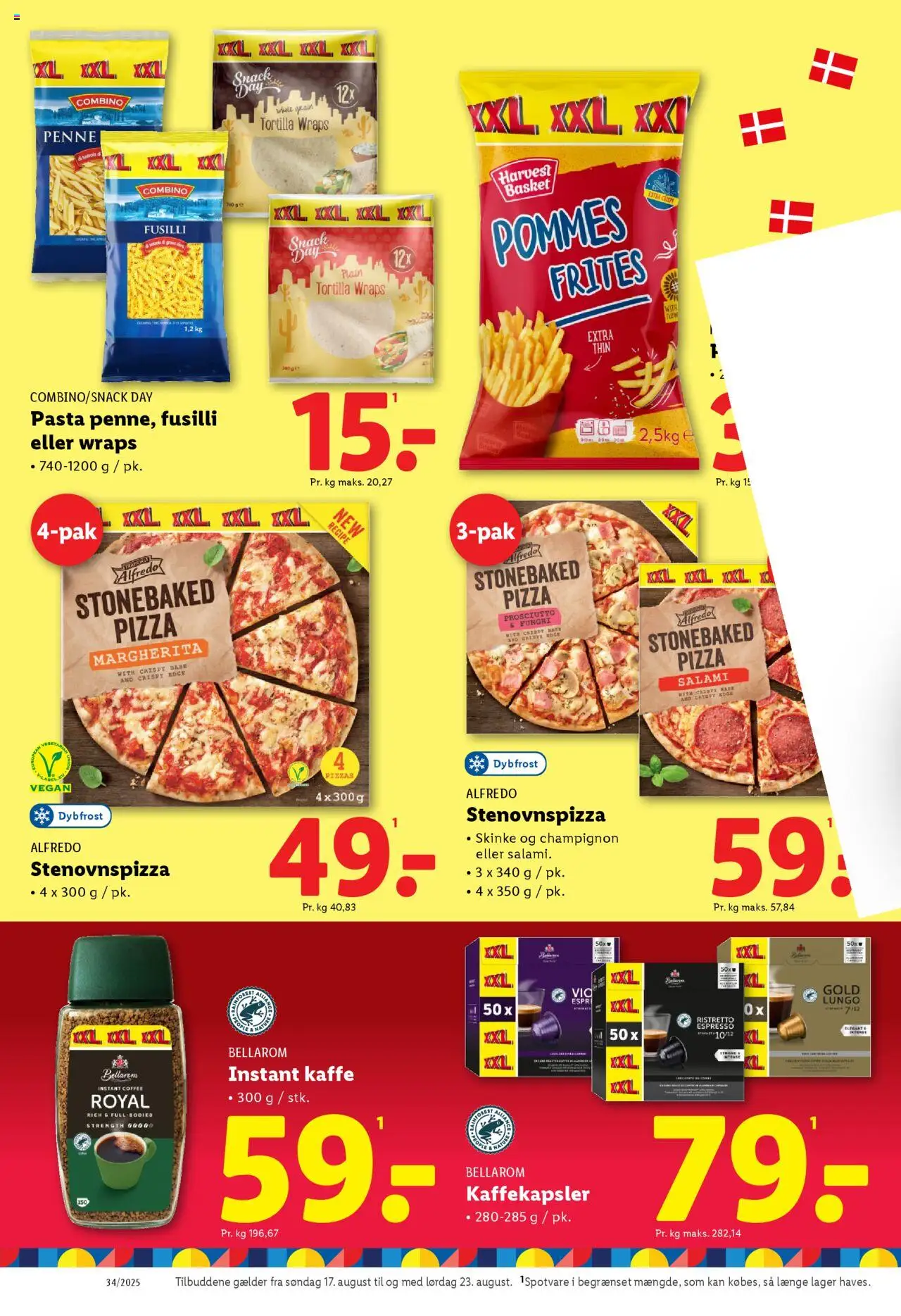 Lidl Tilbudsavis gyldig fra 17.08.2025 | Side: 12 | Produkter: Champignon, Kaffe, Pizza, Søm