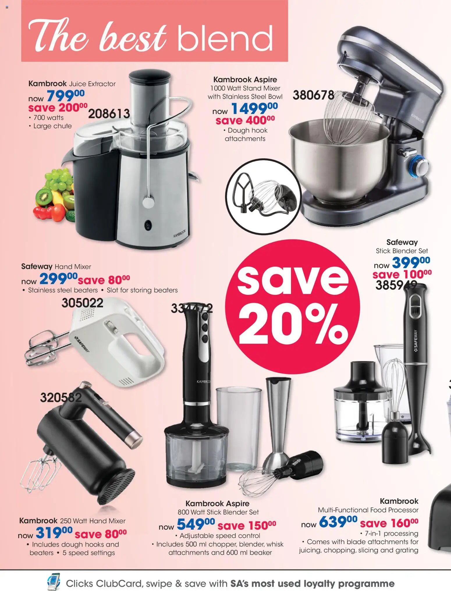 New Clicks catalogue – valid from 28.10.2025 | Page: 104 | Products: Bowl, Blender, Food processor, Juice