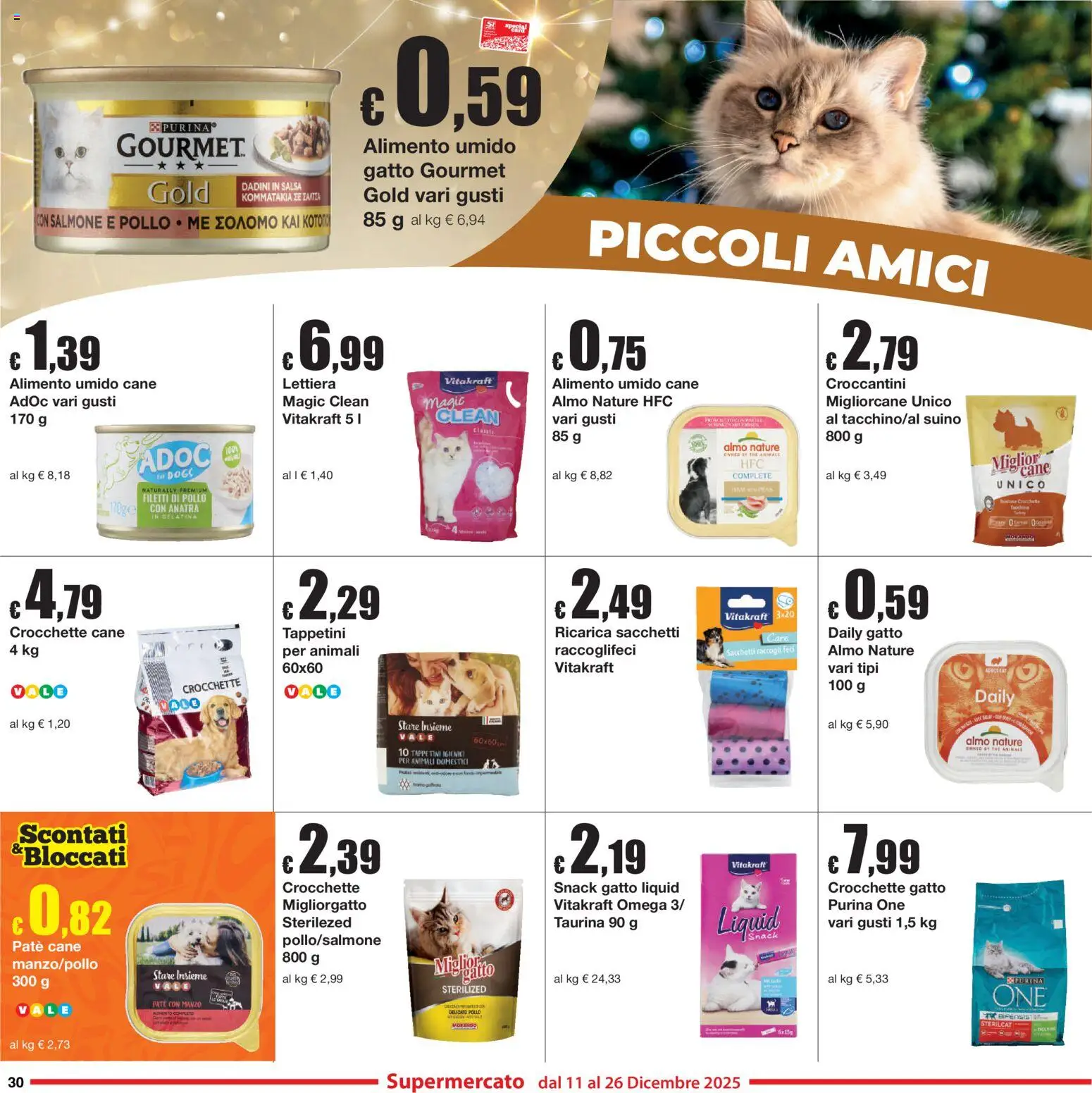 Volantino Sì con Te del 11.12.2025 | Pagina: 30 | Prodotti: Paté, Suino, Crocchette, Crocchette gatto