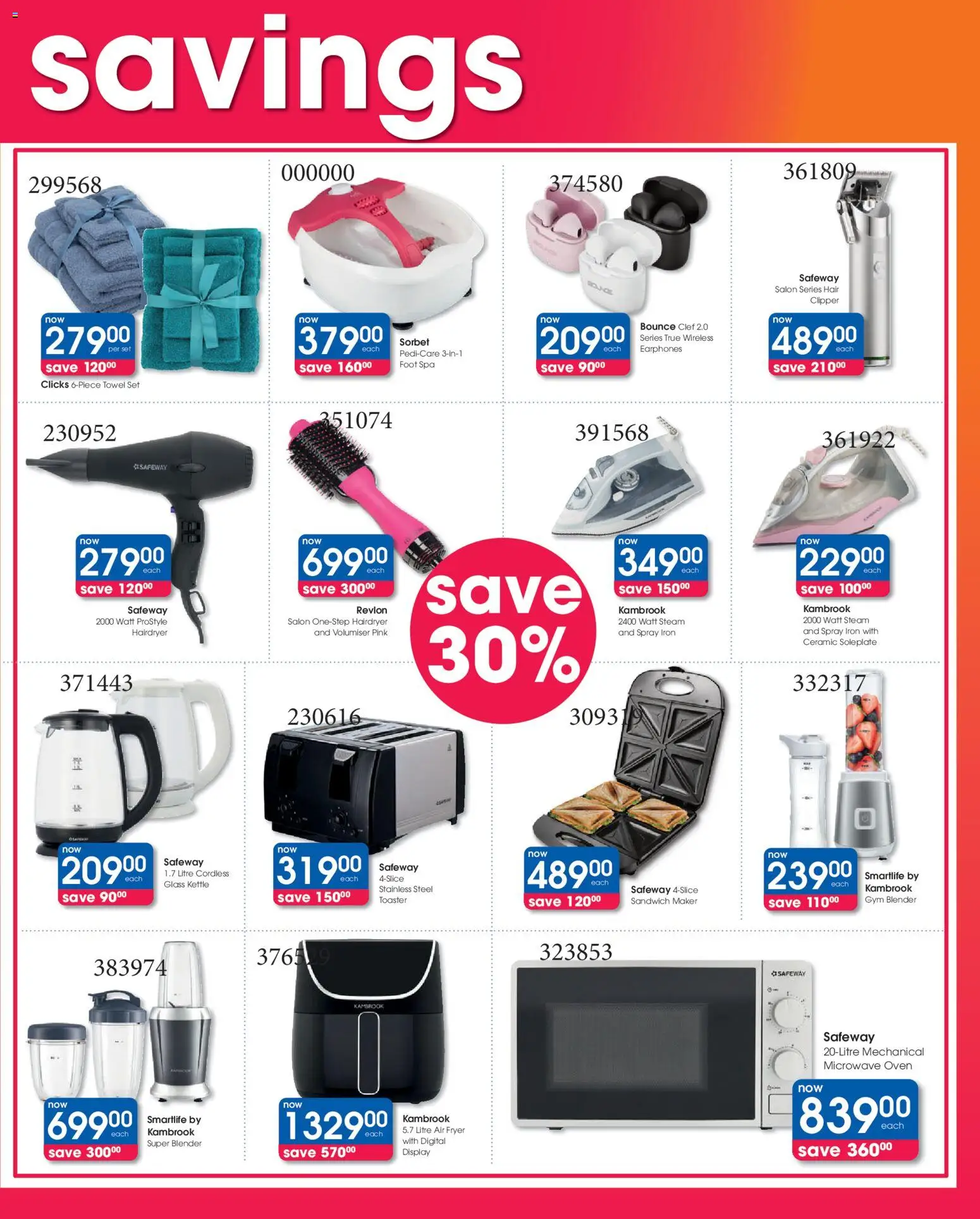 New Clicks catalogue – valid from 13.01.2026 | Page: 3 | Products: Oven, Microwave oven, Iron, Microwave