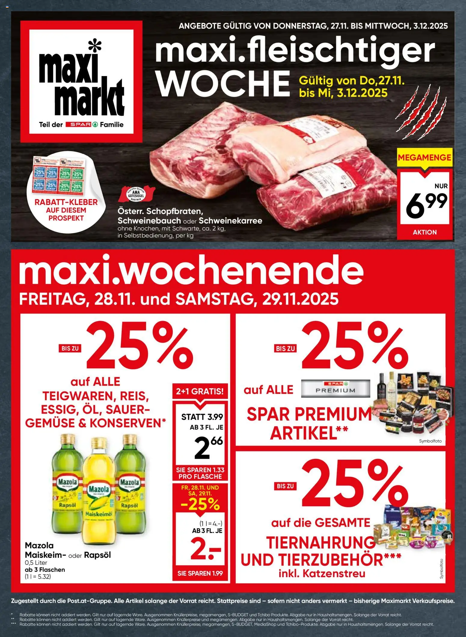 Maximarkt Flugblatt gültig ab 27.11.2025 | Seite: 1 | Produkte: Gemüse