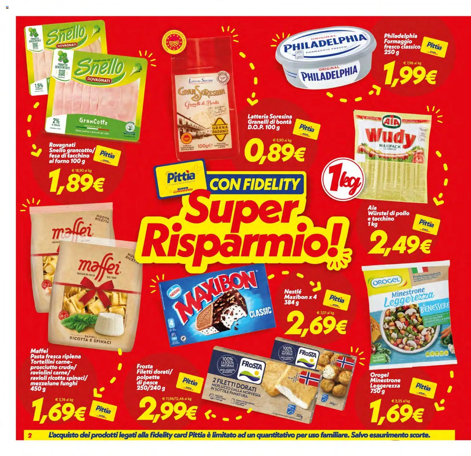 Volantino SuperConveniente del 17.03.2026 | Pagina: 2 | Prodotti: Tacchino, Prosciutto, Wurstel, Funghi